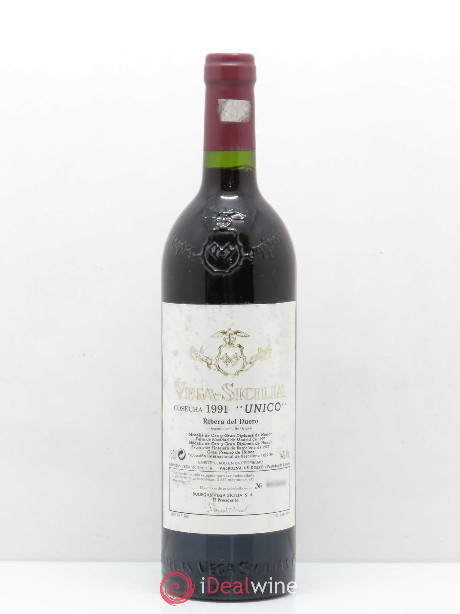 Ribera Del Duero DO Vega Sicilia Unico Famille Alvarez 1991 - Lot de 1 bouteille - 0