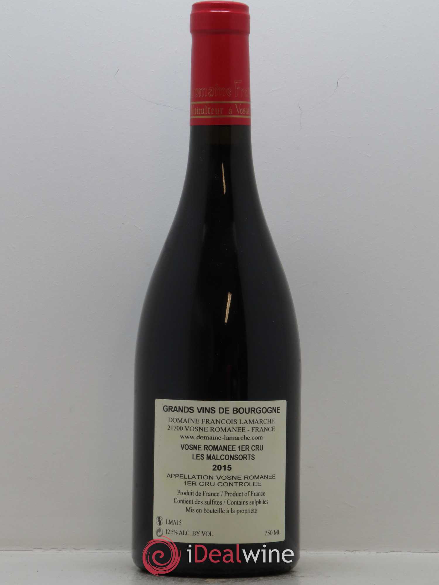 Vosne-Romanée 1er Cru Les Malconsorts Lamarche (Domaine) 2015 - Lot de 1 bouteille - 1