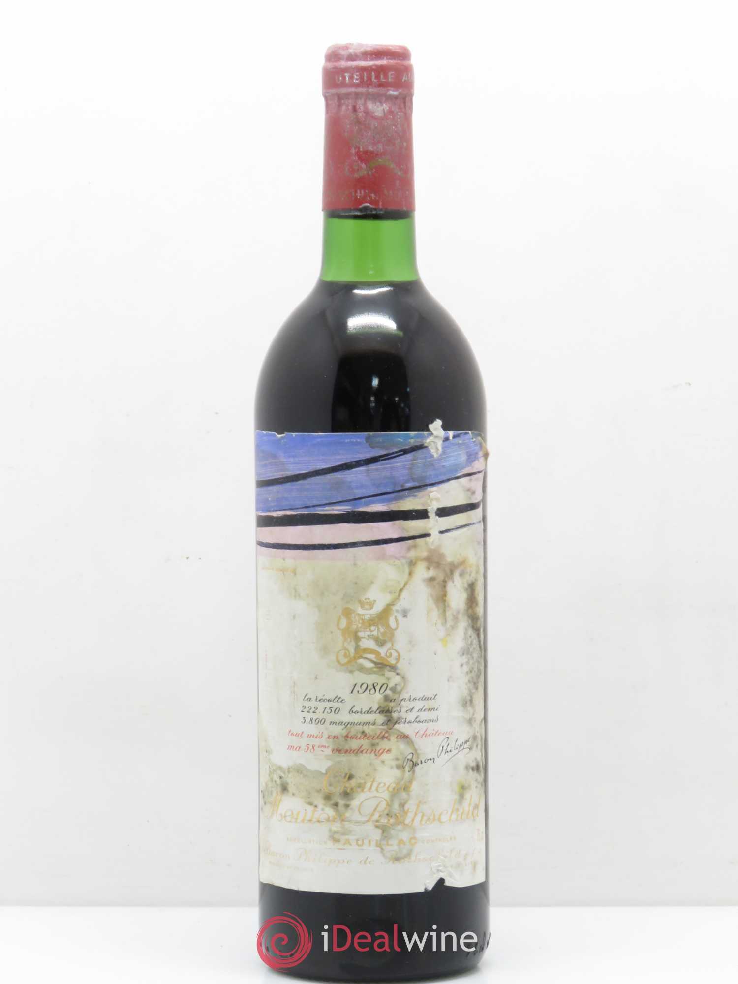 Château Mouton Rothschild 1er Grand Cru Classé 1980 - Lot de 1 bouteille - 0