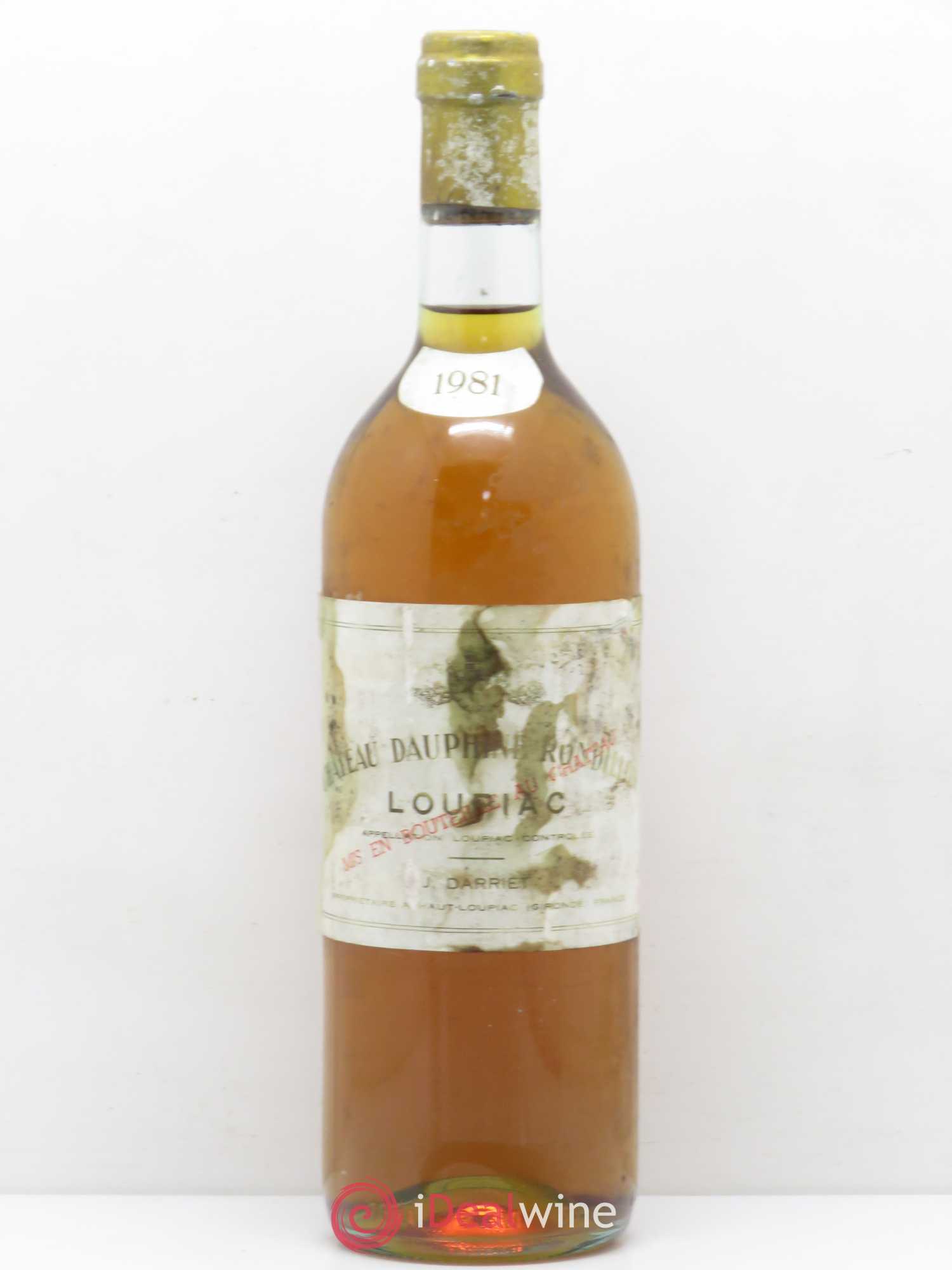 Loupiac Château Dauphine Rondillon 1981 - Lot de 1 bouteille - 0
