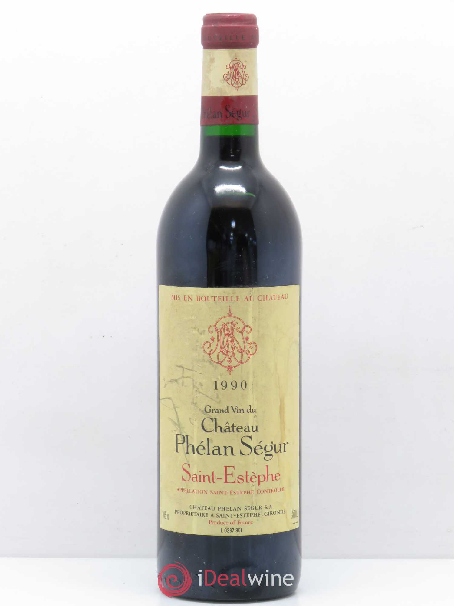 Château Phélan Ségur 1990 - Lot de 1 bouteille - 0