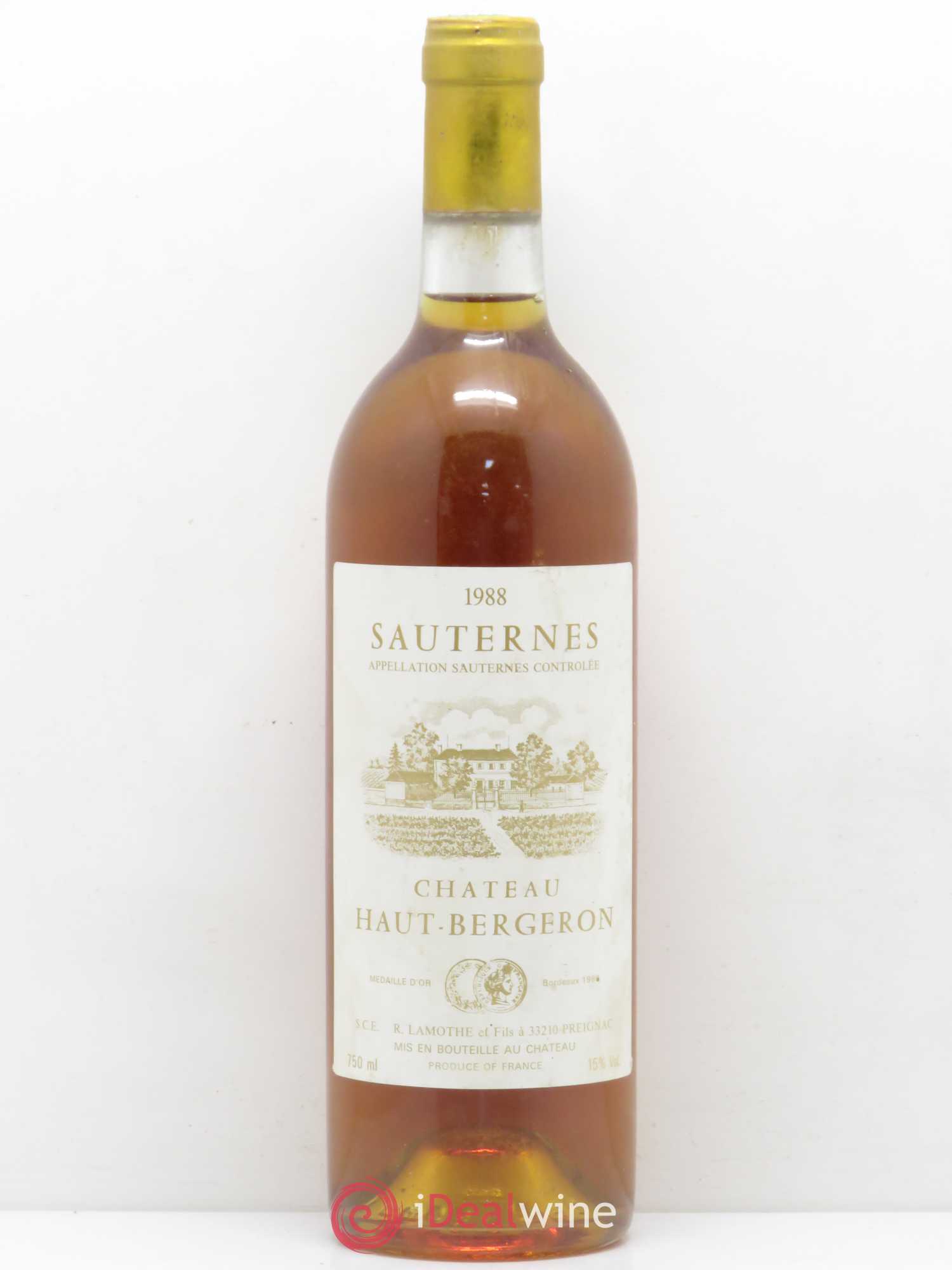 Château Haut-Bergeron 1988 - Lotto di 1 bottiglia - 0