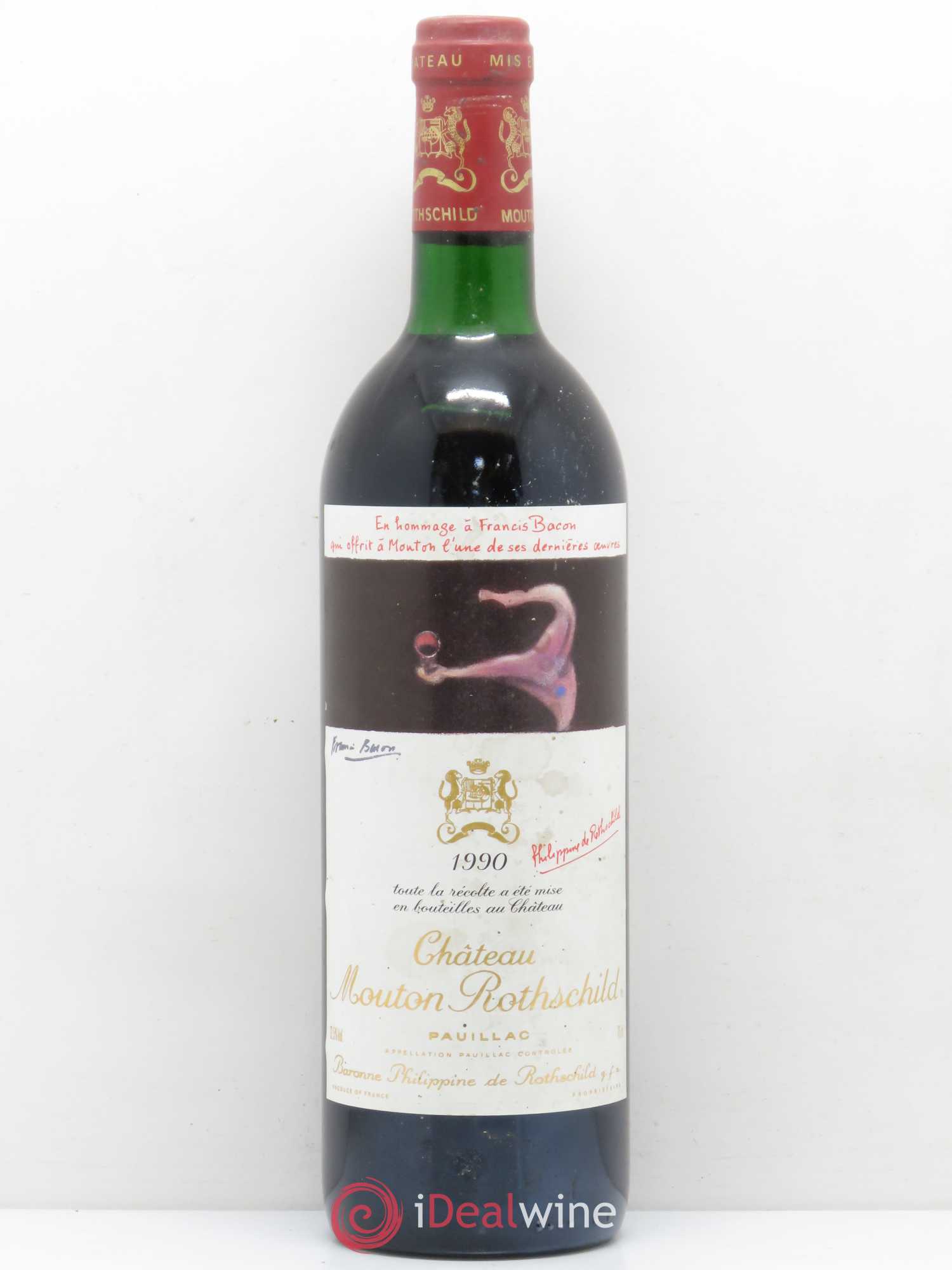 Château Mouton Rothschild 1er Grand Cru Classé 1990 - Lot de 1 bouteille - 0