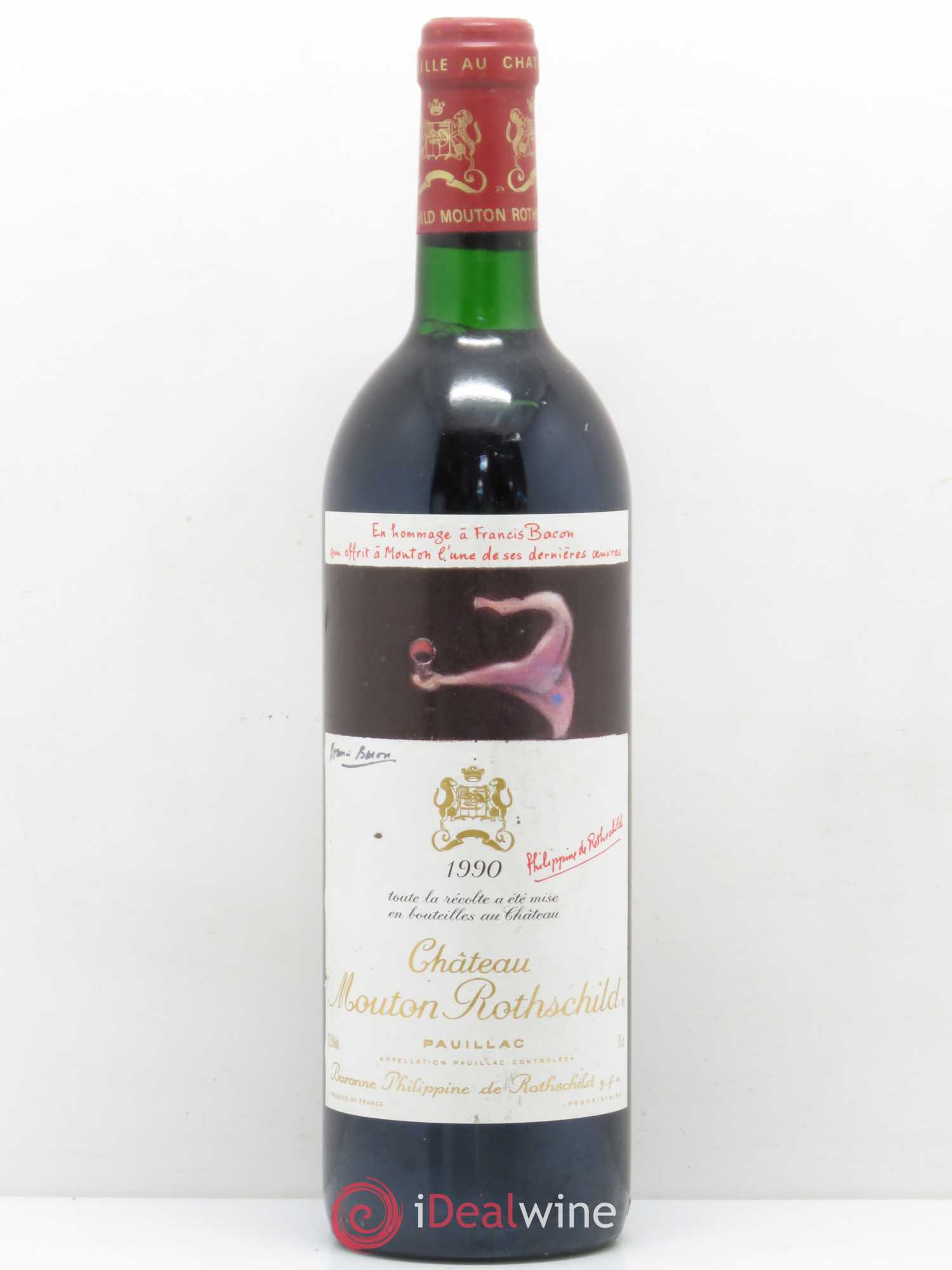 Château Mouton Rothschild 1er Grand Cru Classé 1990 - Lot de 1 bouteille - 0