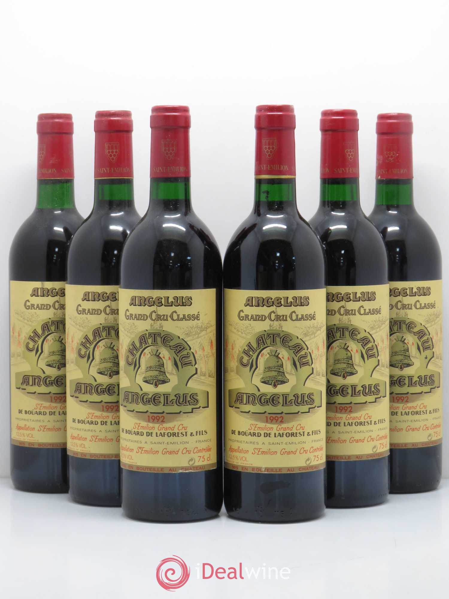Château Angélus 1er Grand Cru Classé A 1992 - Lot de 6 bouteilles - 0
