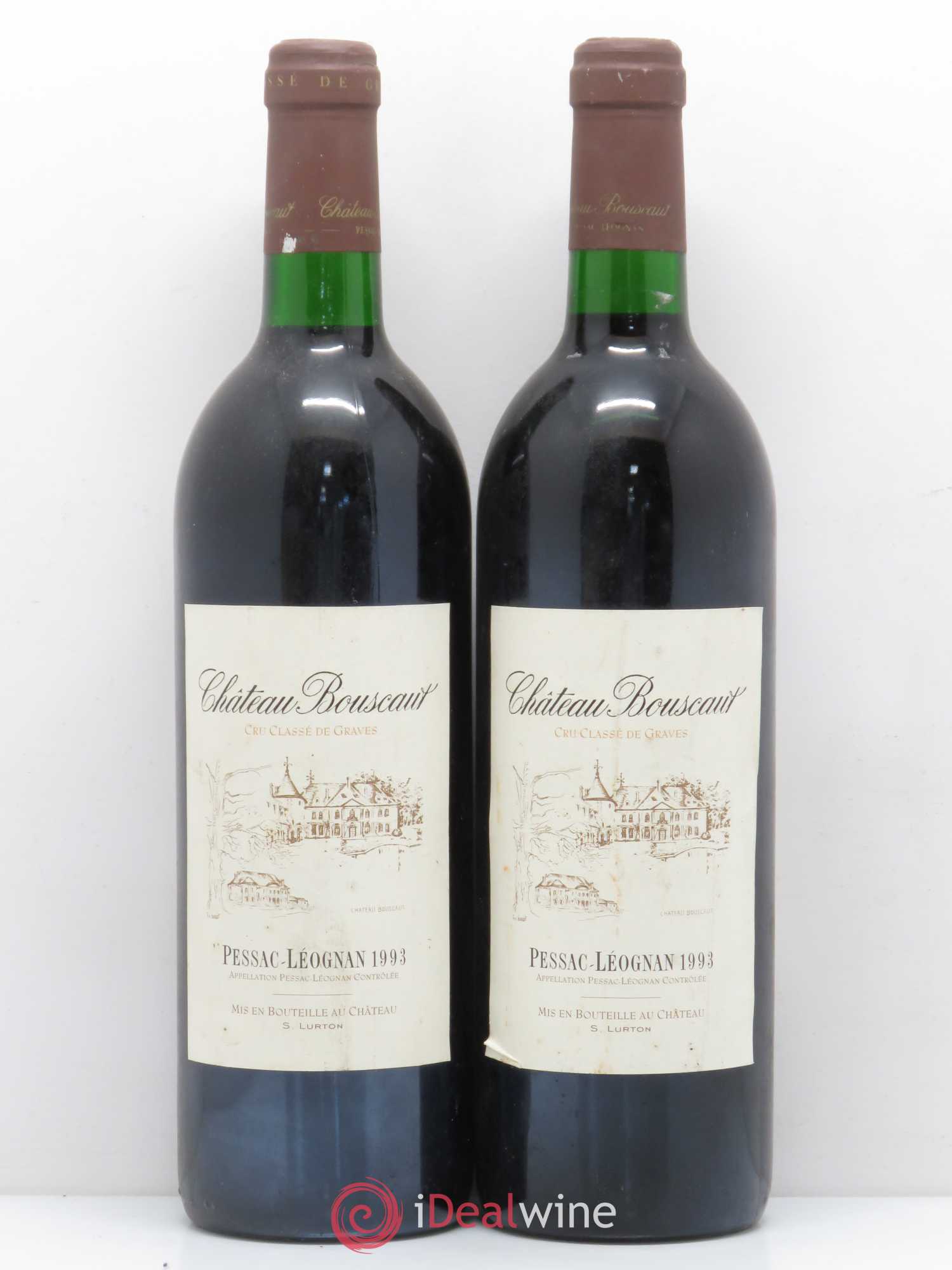 Château Bouscaut Cru Classé de Graves 1993 - Lot de 2 bouteilles - 0