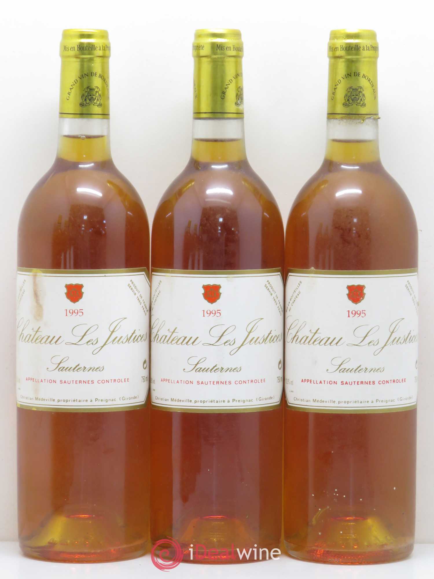 Château les Justices Cru Bourgeois 1995 - Lotto di 6 bottiglie - 1