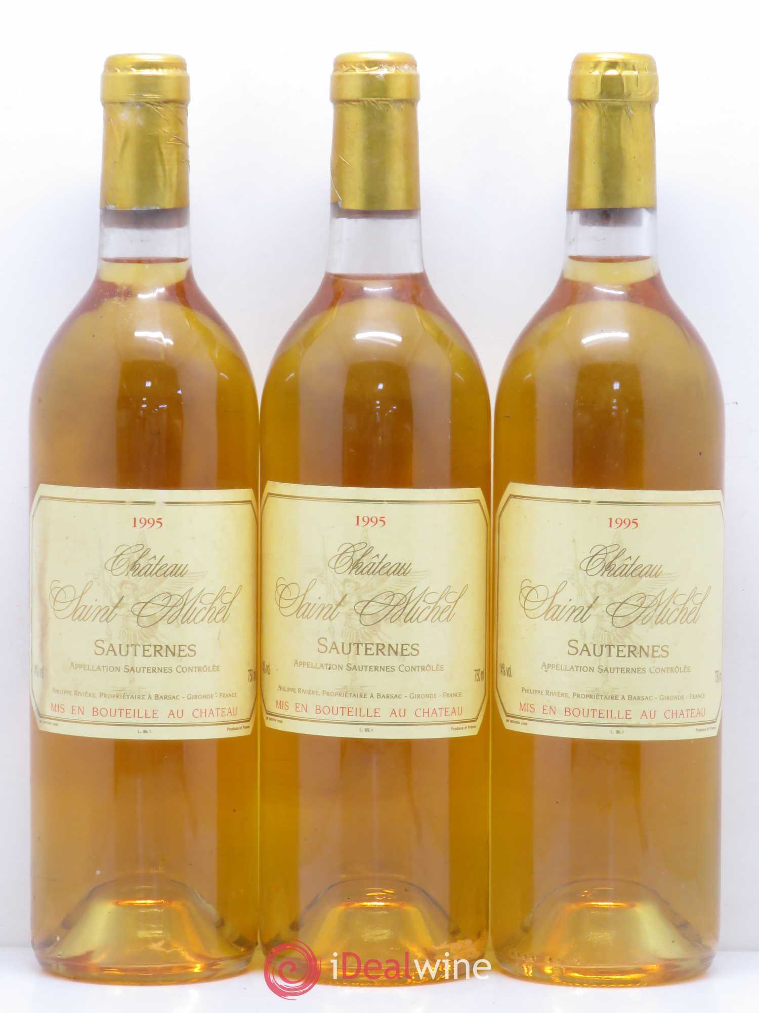 Sauternes Château St Michel 1995 - Lotto di 3 bottiglie - 0