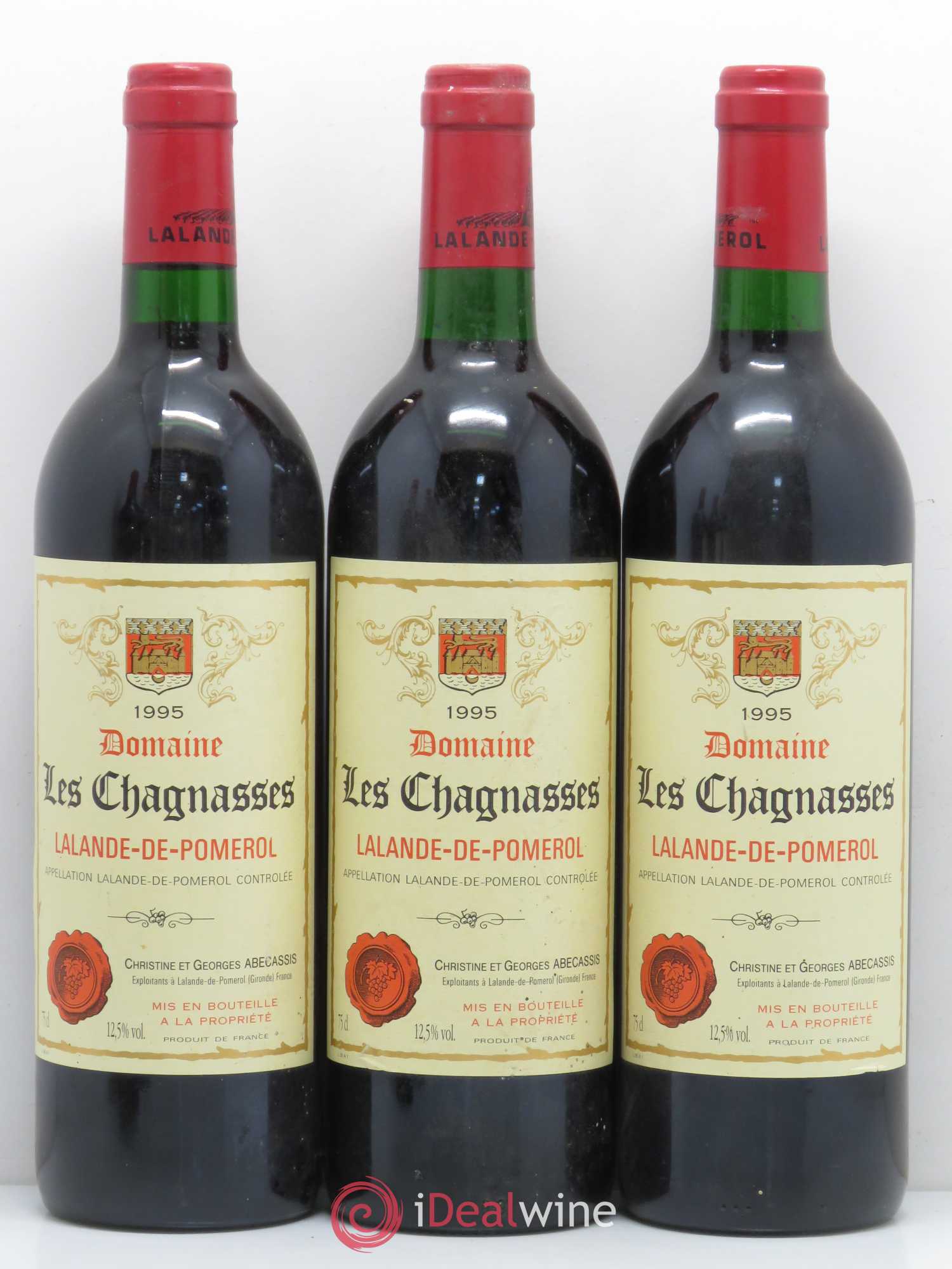 Bordeaux Domaine Chagnasses Lalande De Pomerol 1995 - Posten von 6 Flaschen - 1