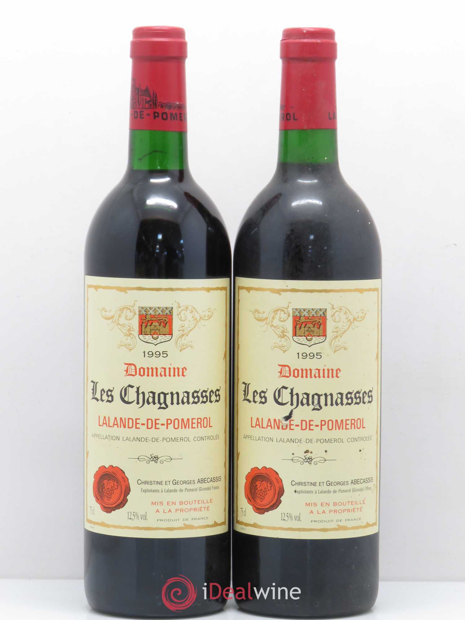 Bordeaux Domaine Chagnasses Lalande De Pomerol 1995 - Posten von 2 Flaschen - 0