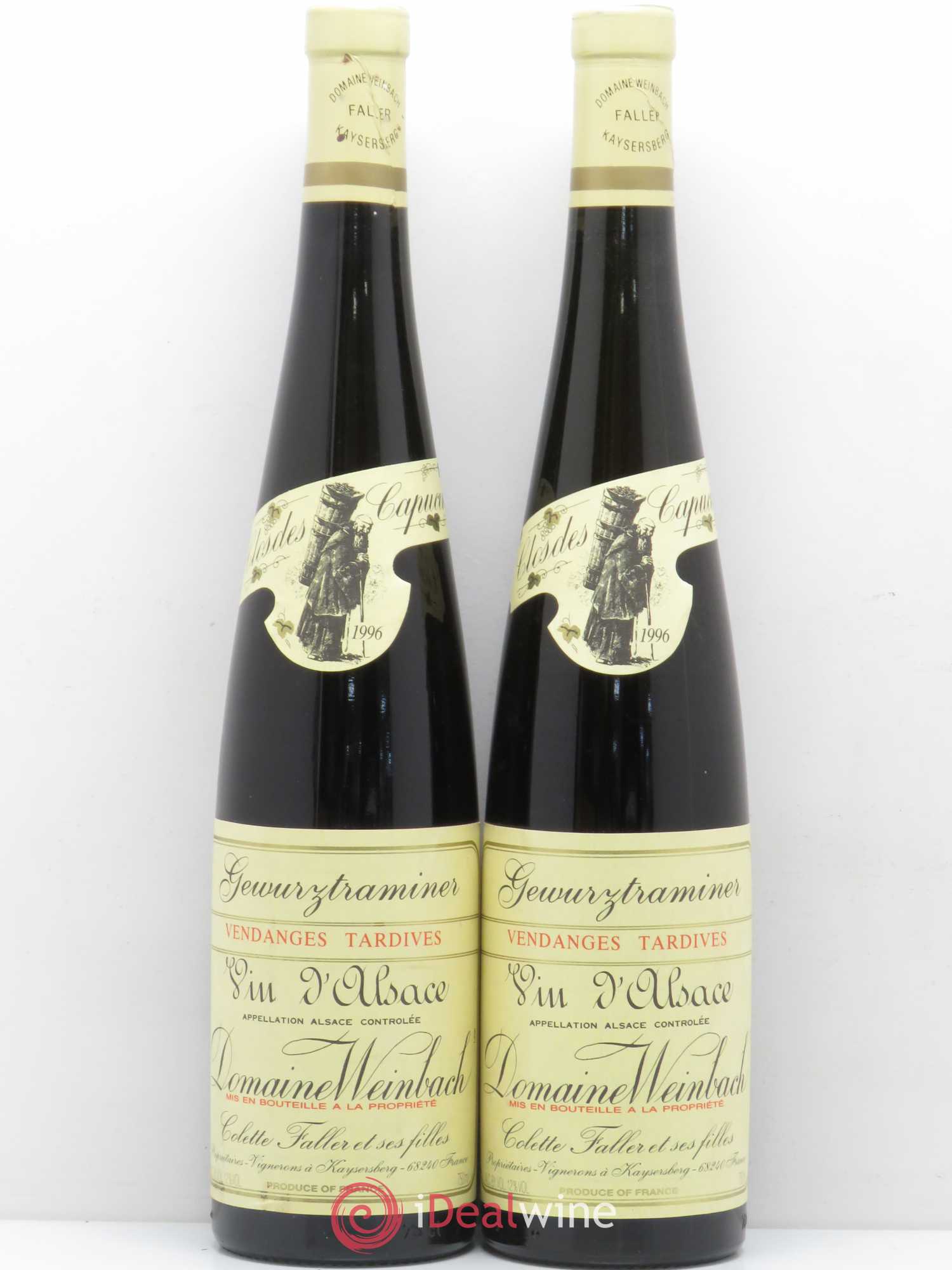 Alsace Gewurztraminer Vendanges Tardives Weinbach (Domaine) 1996 - Lotto di 2 bottiglie - 0