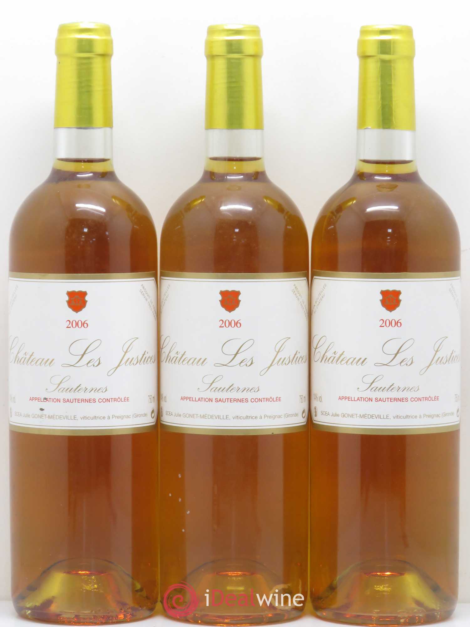 Château les Justices Cru Bourgeois 2006 - Lot de 3 bouteilles - 0