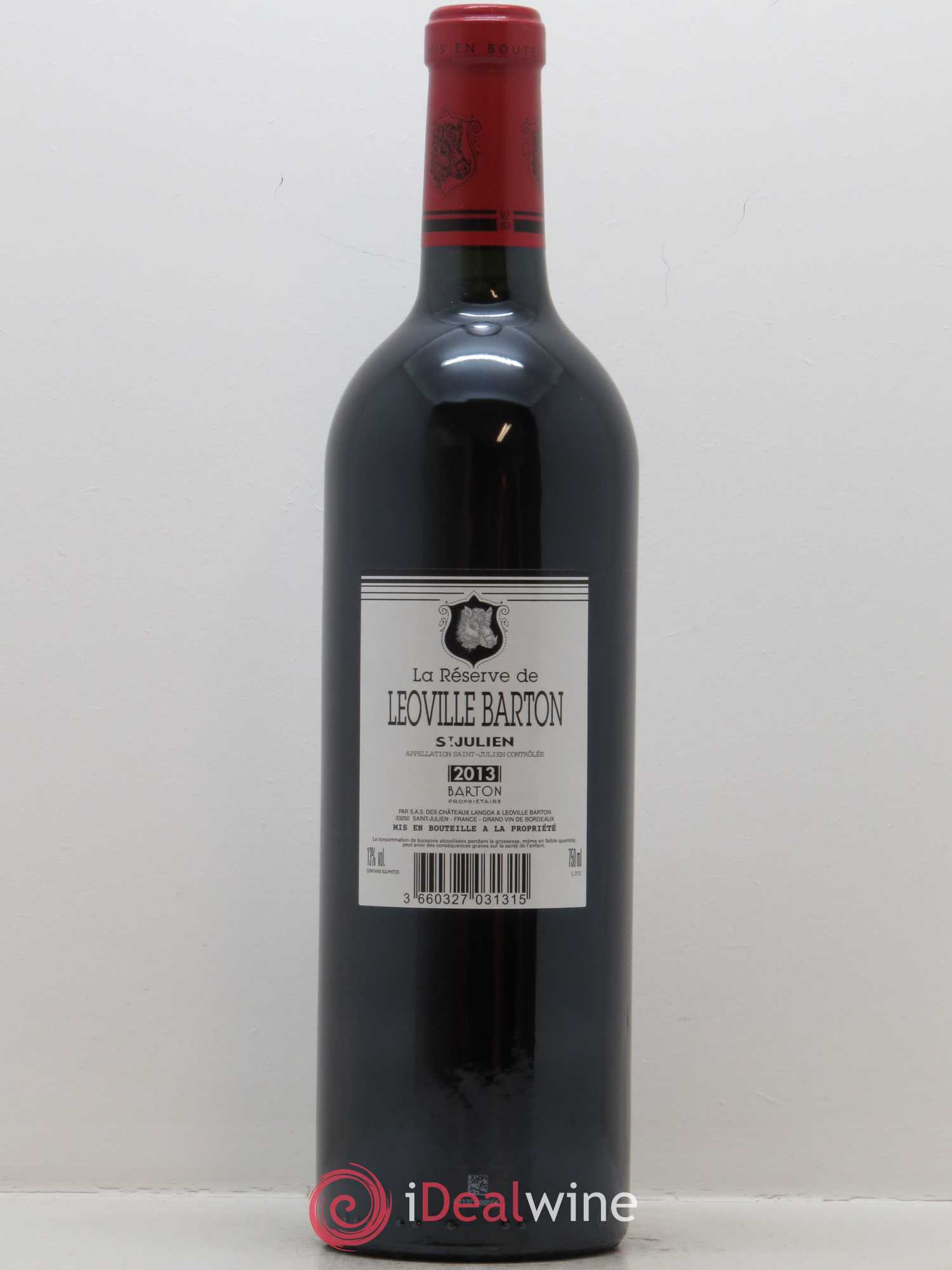 La Réserve de Léoville Barton 2013 - Lot de 1 bouteille - 1