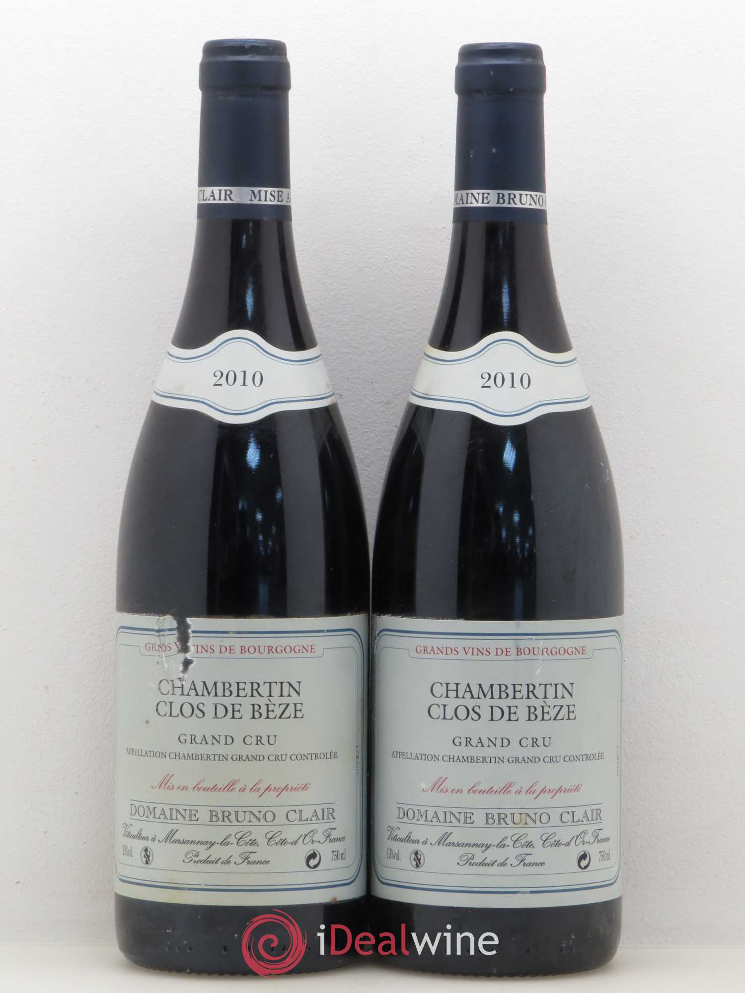 Chambertin Clos de Bèze Grand Cru Bruno Clair (Domaine) 2010 - Lot de 2 bouteilles - 0