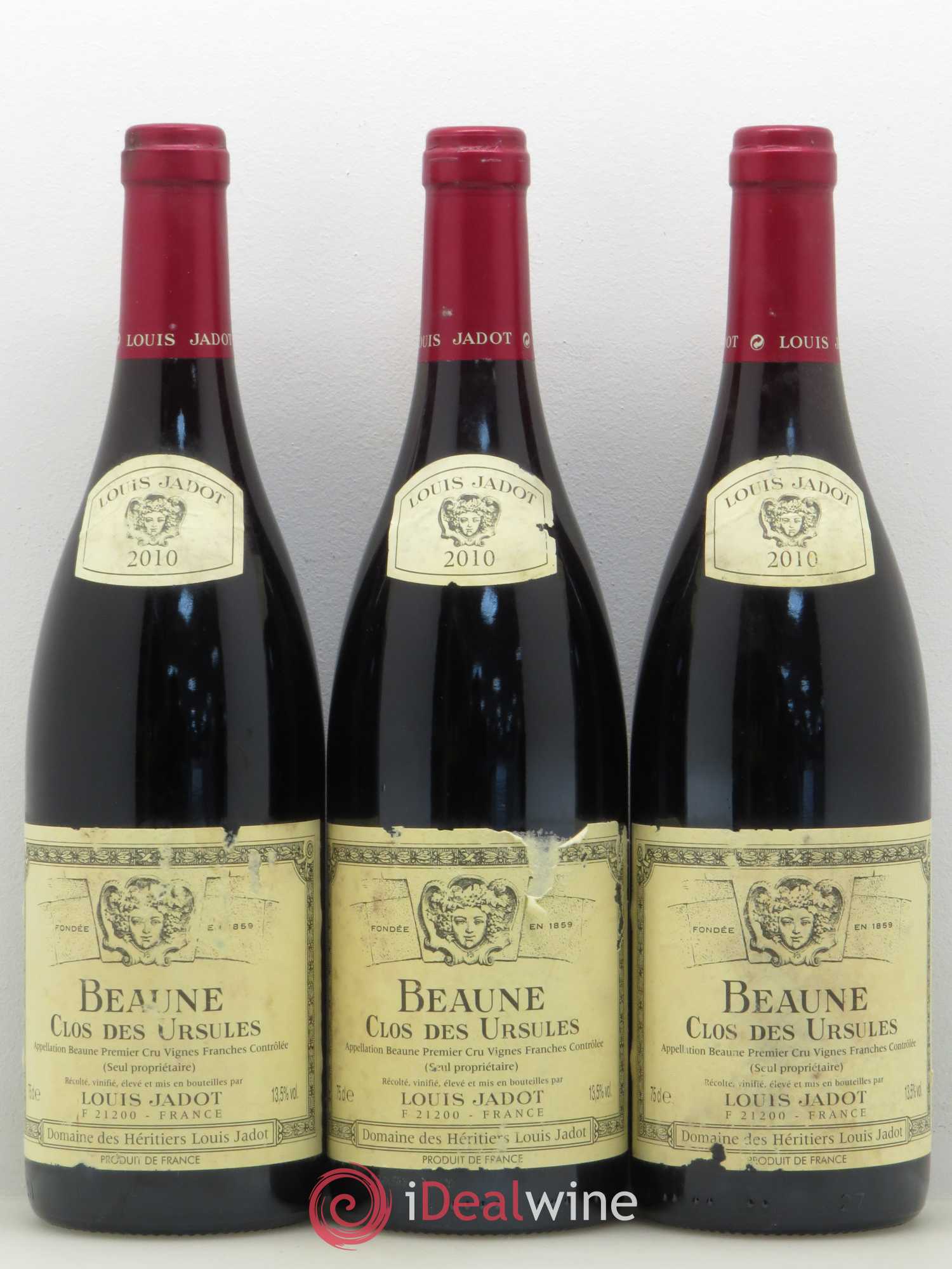 Beaune 1er Cru Clos des Ursules Maison Louis Jadot 2010 - Lot de 3 bouteilles - 0