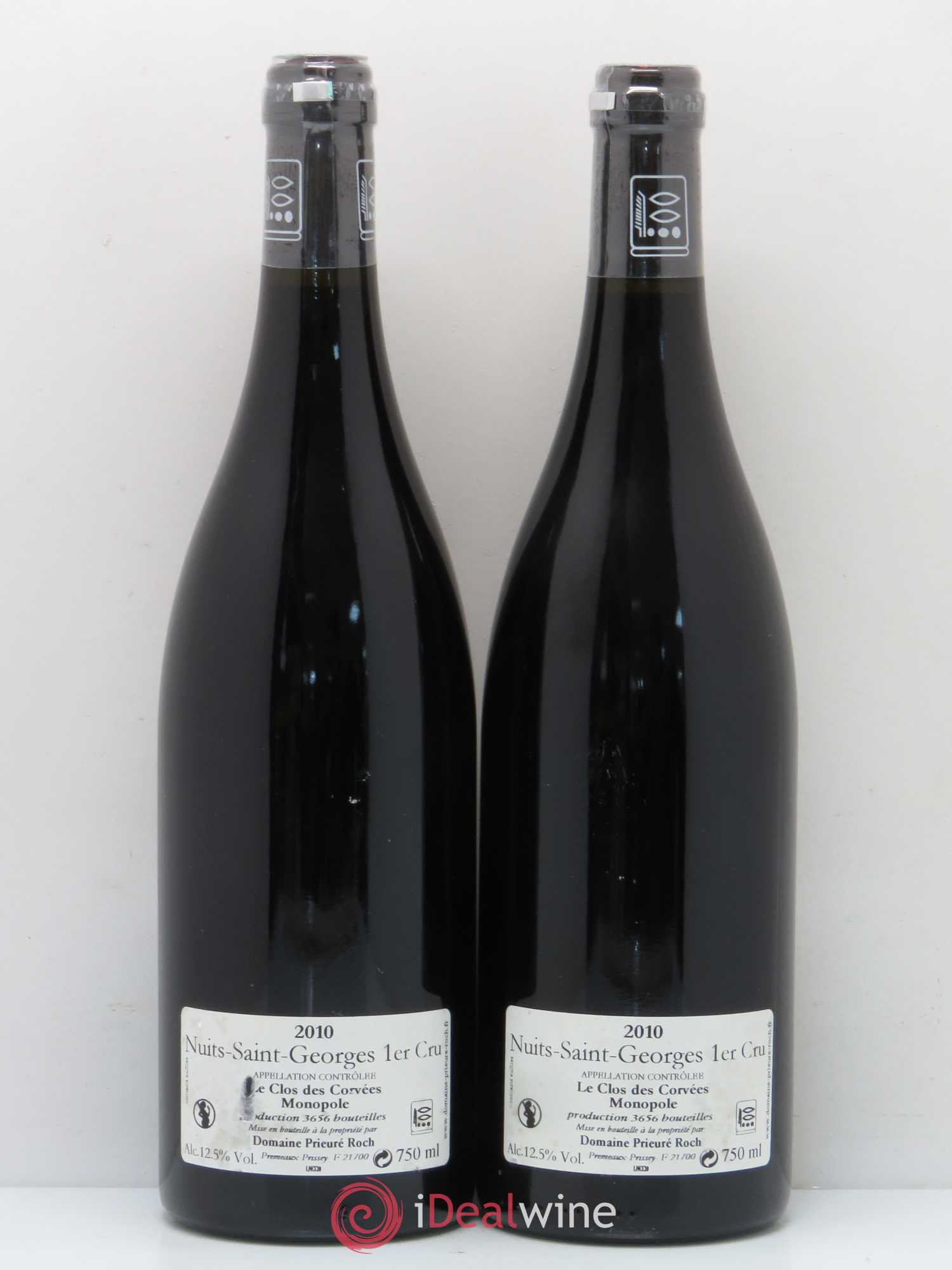 Nuits-Saint-Georges 1er Cru Le Clos des Corvées Prieuré Roch 2010 - Lot de 2 bouteilles - 1
