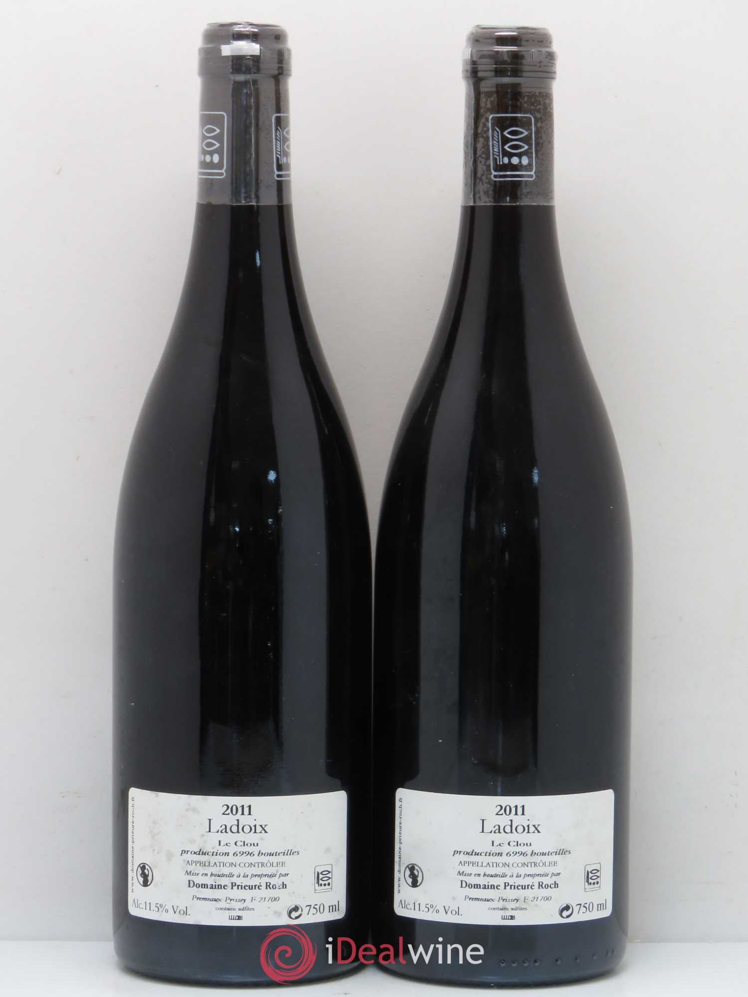 Bourgogne Ladoix Le Clou Prieuré Roch 2011 - Lot de 2 bouteilles - 1