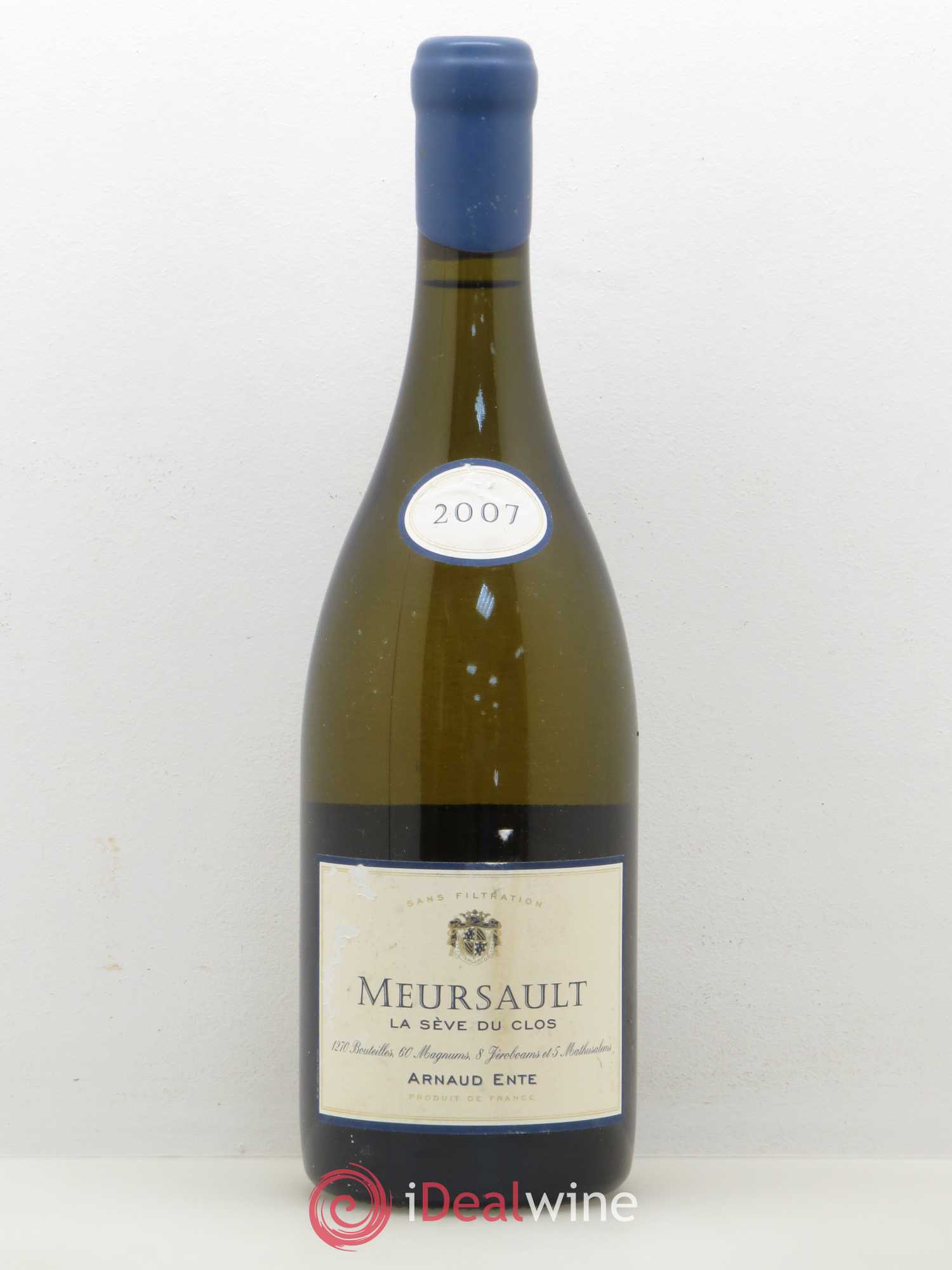 Meursault La Sève du Clos Arnaud Ente 2007 - Lot de 1 bouteille - 0