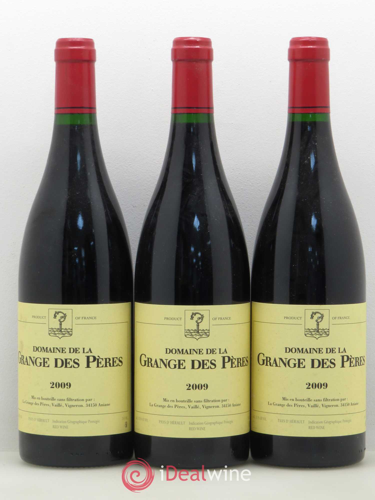 Pays d'Hérault Grange des Pères Laurent Vaillé 2009 - Lot de 3 bouteilles - 0