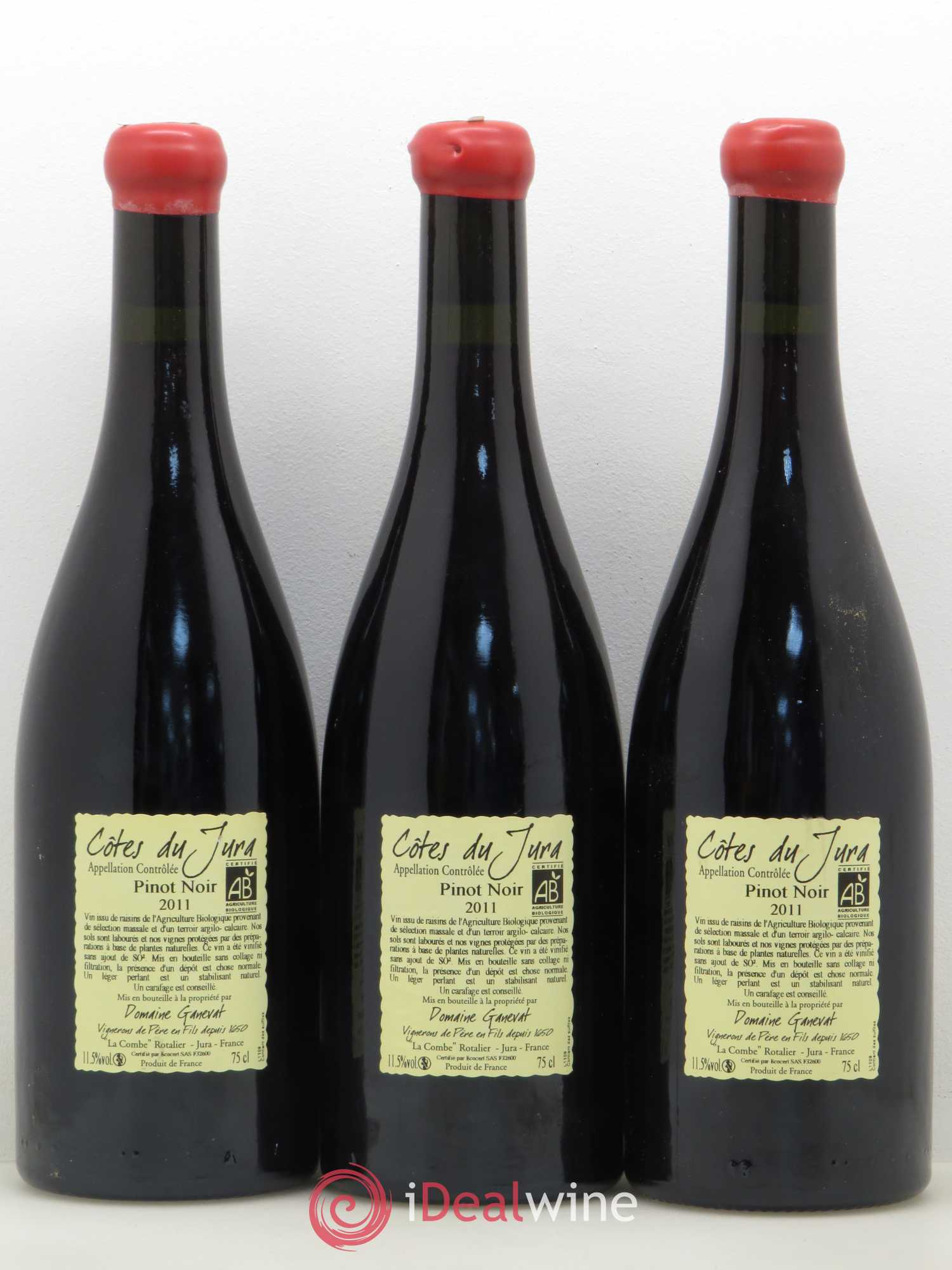 Côtes du Jura Cuvée Julien Jean-François Ganevat (Domaine) 2011 - Lot de 3 bouteilles - 1