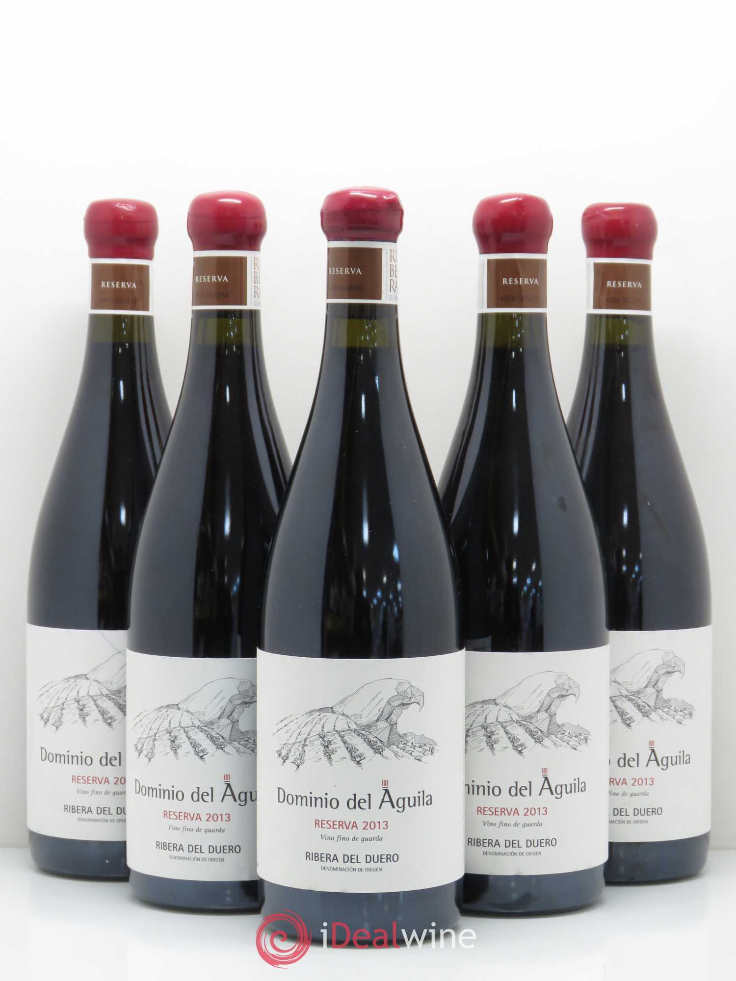 Ribera Del Duero DO Dominio Del Aguila Reserva 2013 - Lot de 5 bouteilles - 0