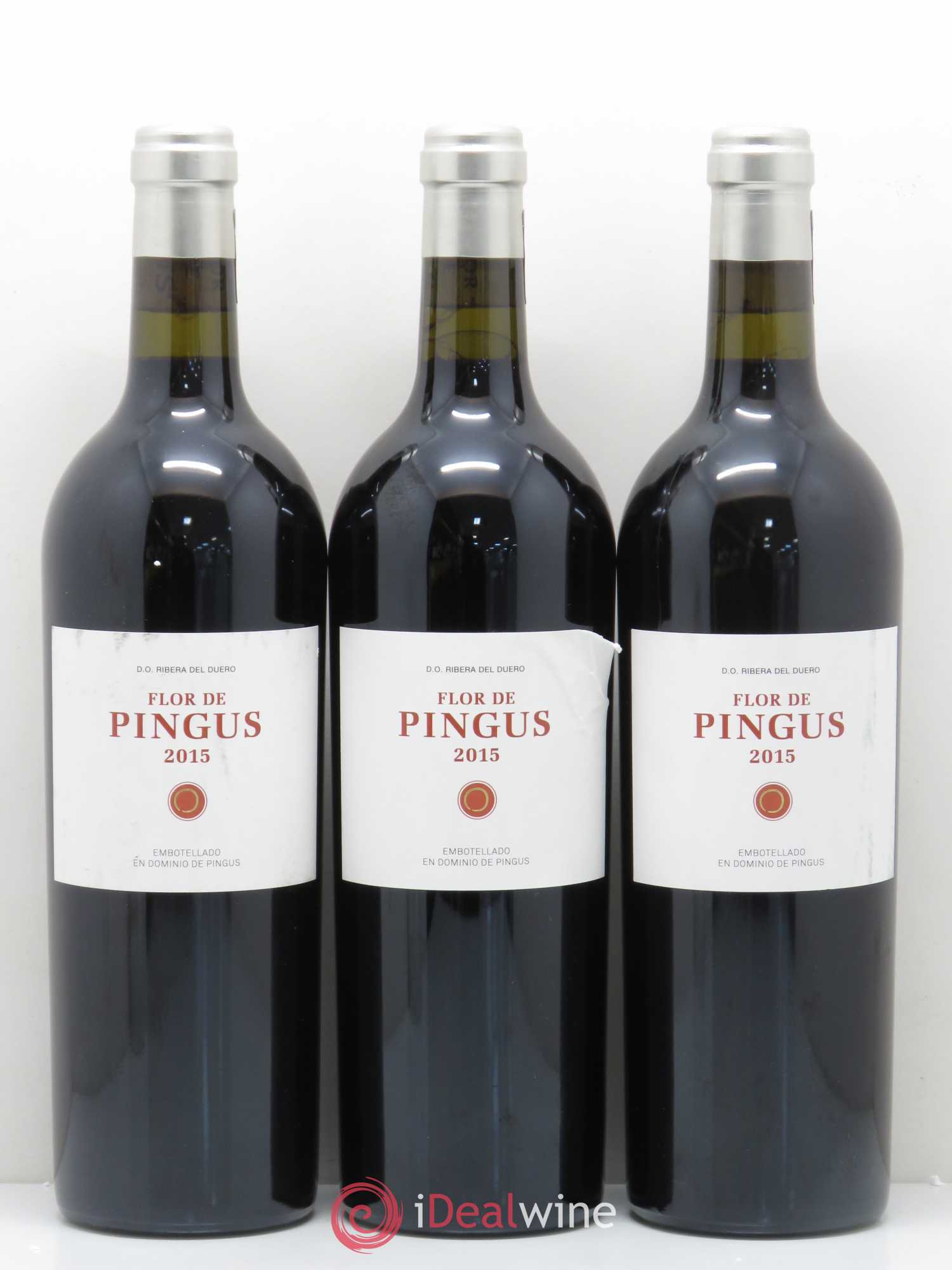 Ribera Del Duero Flor de Pingus Dominio de Pingus - Peter Sisseck 2015 - Lot de 3 bouteilles - 0