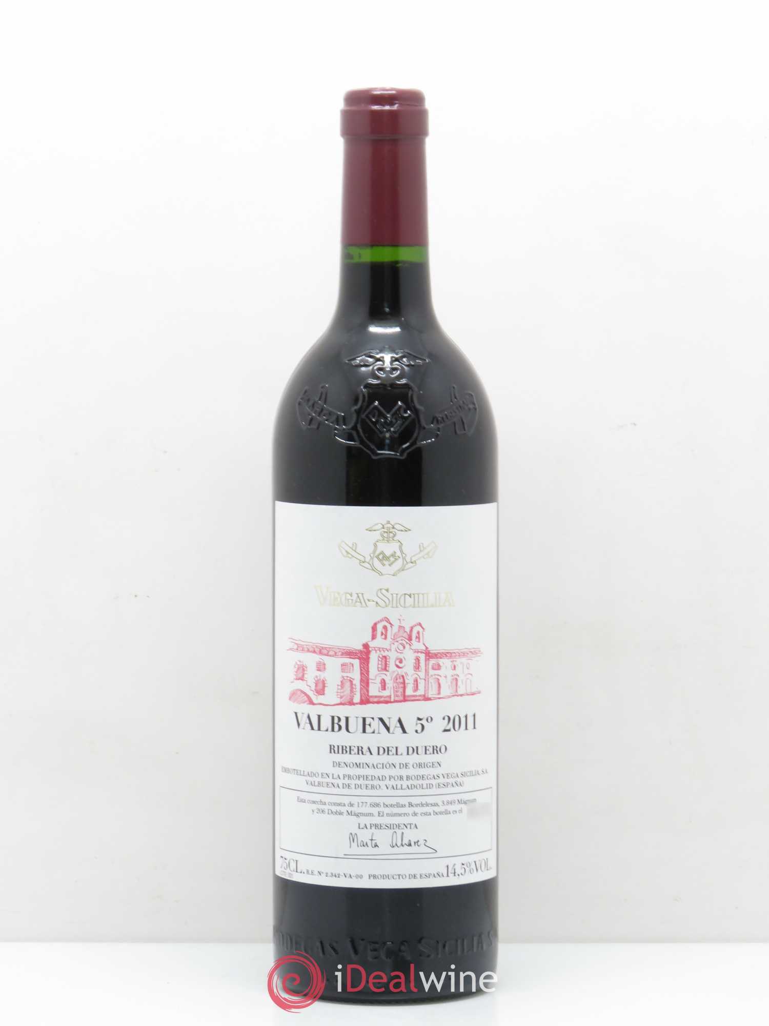 Ribera Del Duero DO Vega Sicilia Valbuena 5 ano Famille Alvarez 2011 - Lot de 1 bouteille - 0