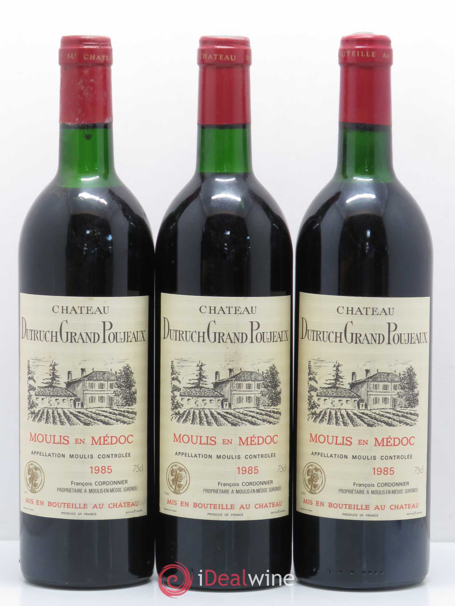 Château Dutruch Grand Poujeaux Cru Bourgeois 1985 - Lot de 6 bouteilles - 2