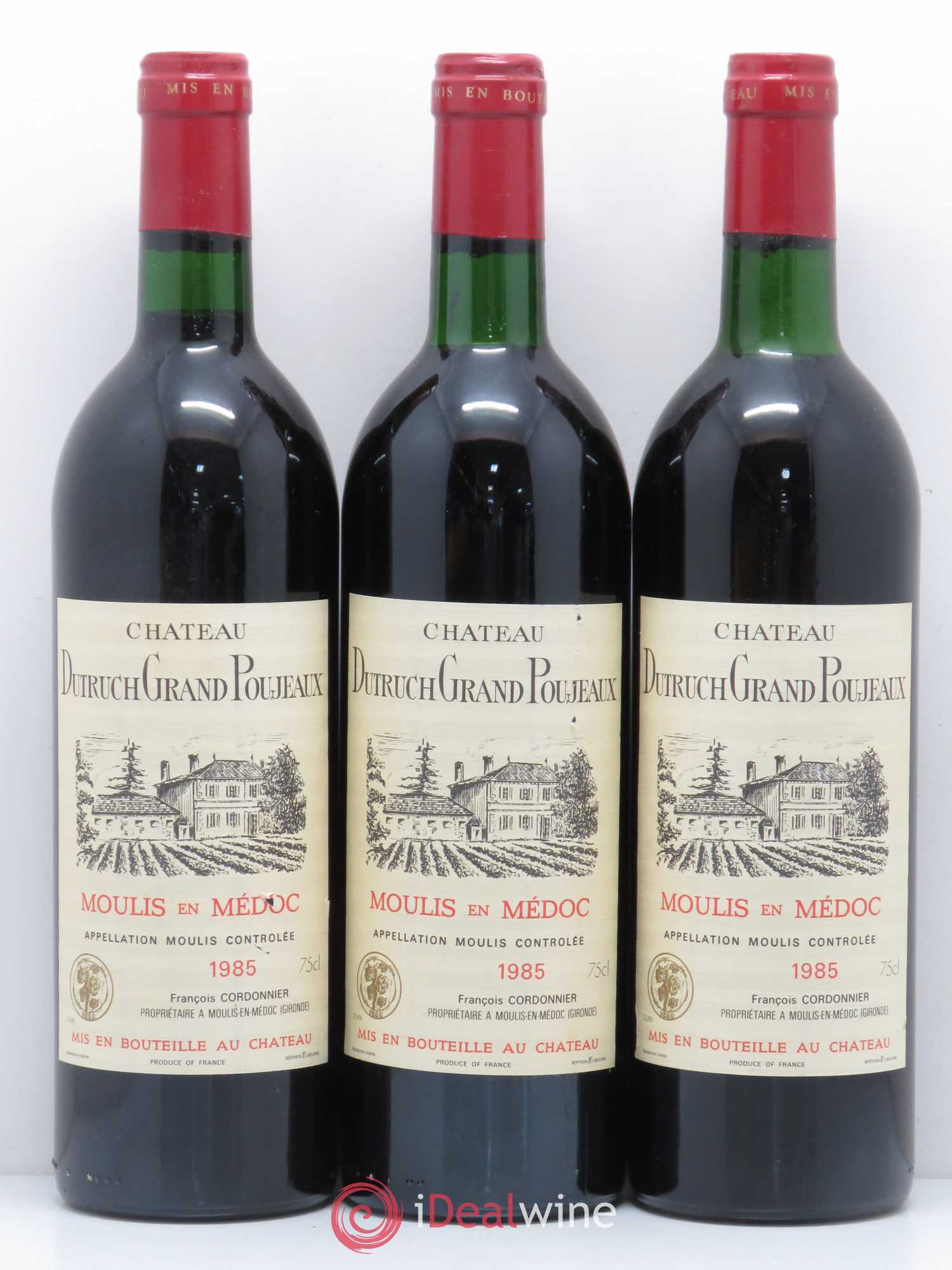 Château Dutruch Grand Poujeaux Cru Bourgeois 1985 - Lot de 6 bouteilles - 2