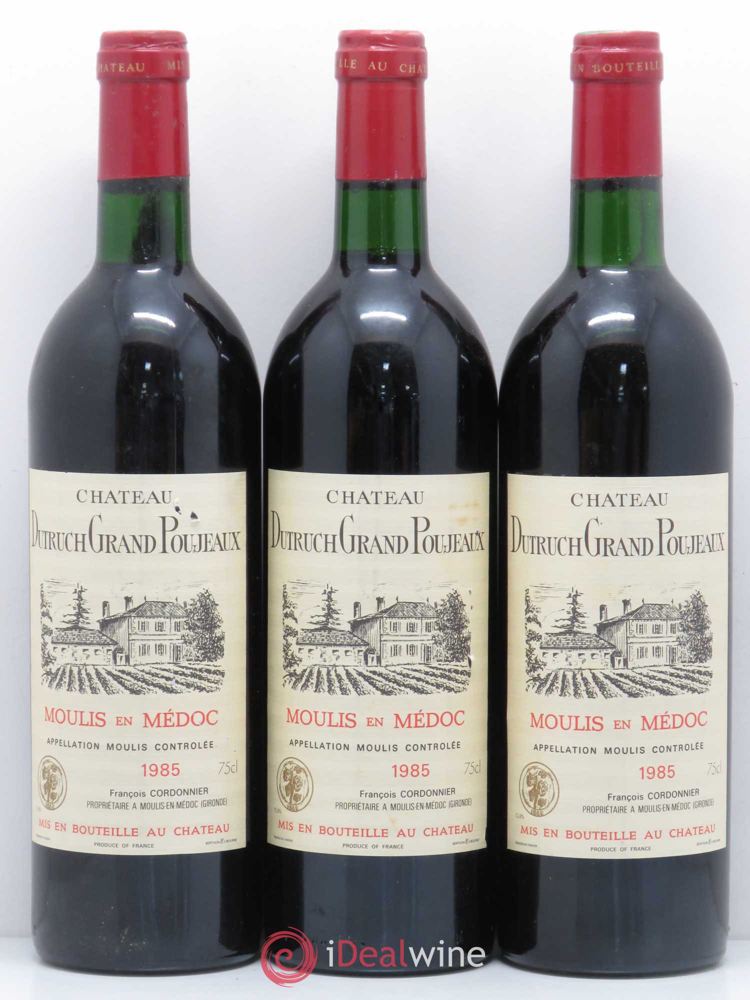 Château Dutruch Grand Poujeaux Cru Bourgeois 1985 - Lot de 6 bouteilles - 2