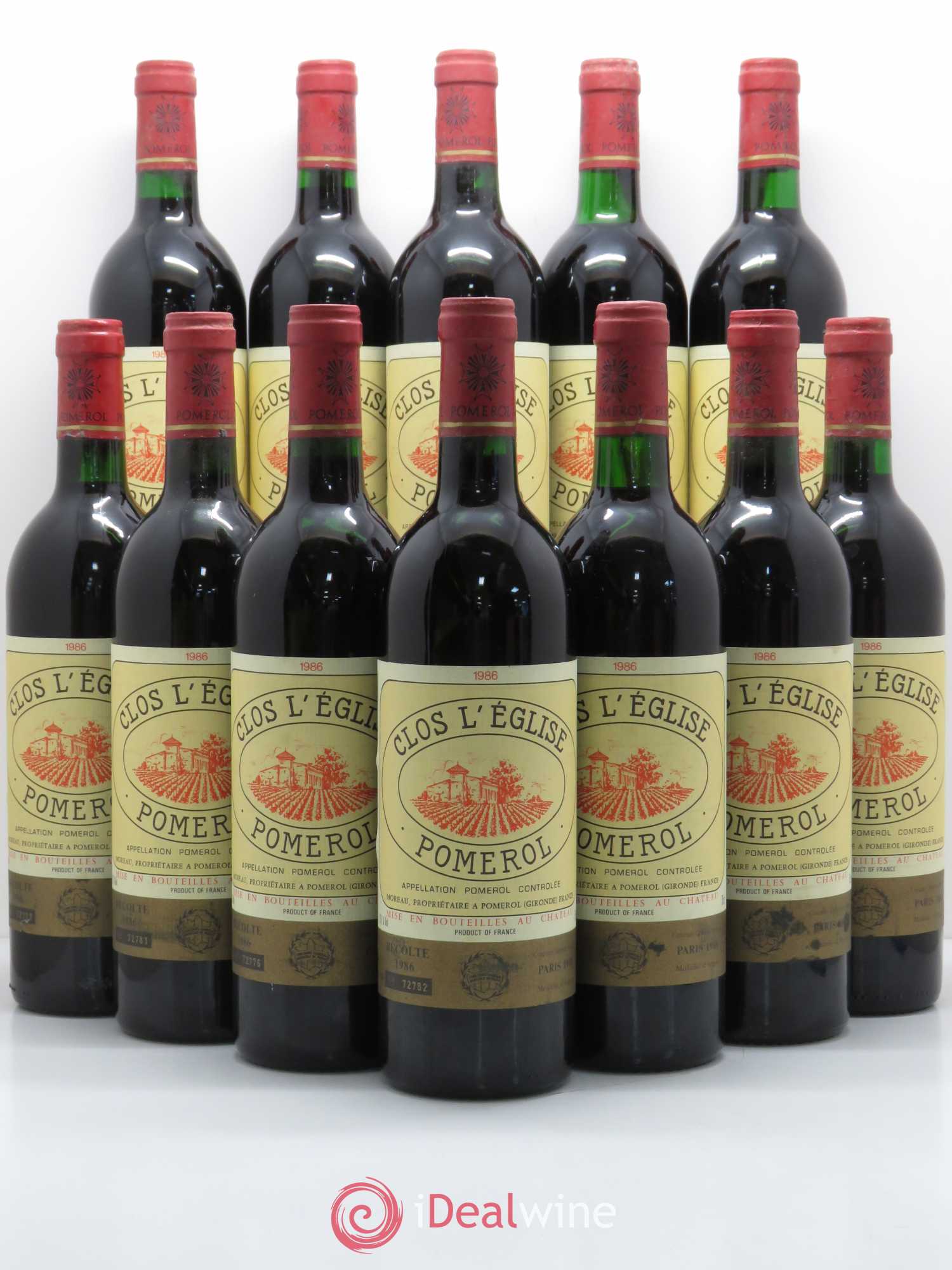 Clos l'Eglise 1 bte cassée par GR 1986 - Lot de 12 bouteilles - 0