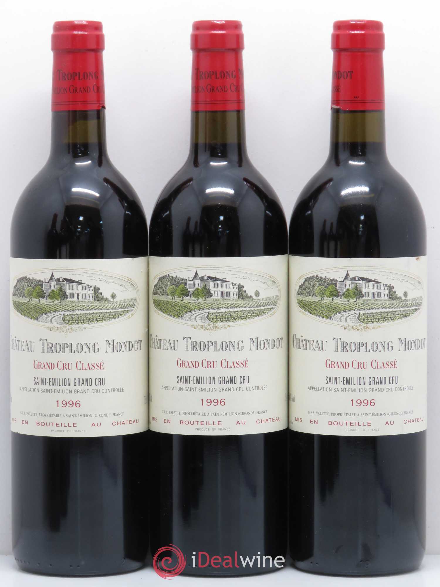 Château Troplong Mondot 1er Grand Cru Classé B 1996 - Posten von 12 Flaschen - 1