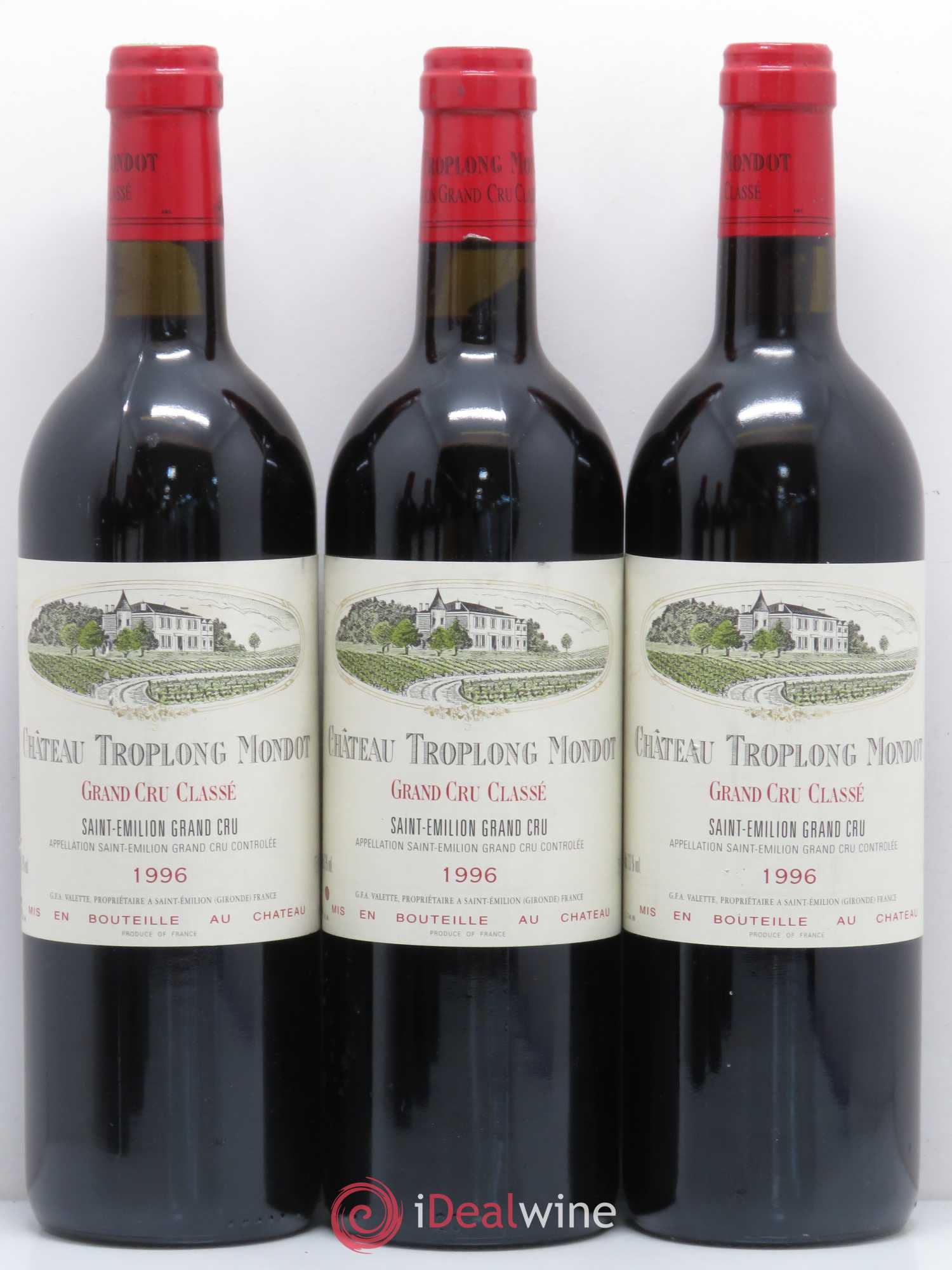 Château Troplong Mondot 1er Grand Cru Classé B 1996 - Posten von 12 Flaschen - 2