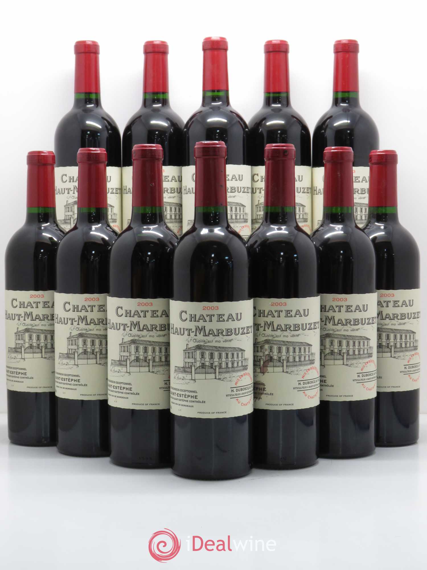 Château Haut Marbuzet 2003 - Lot de 12 bouteilles - 0
