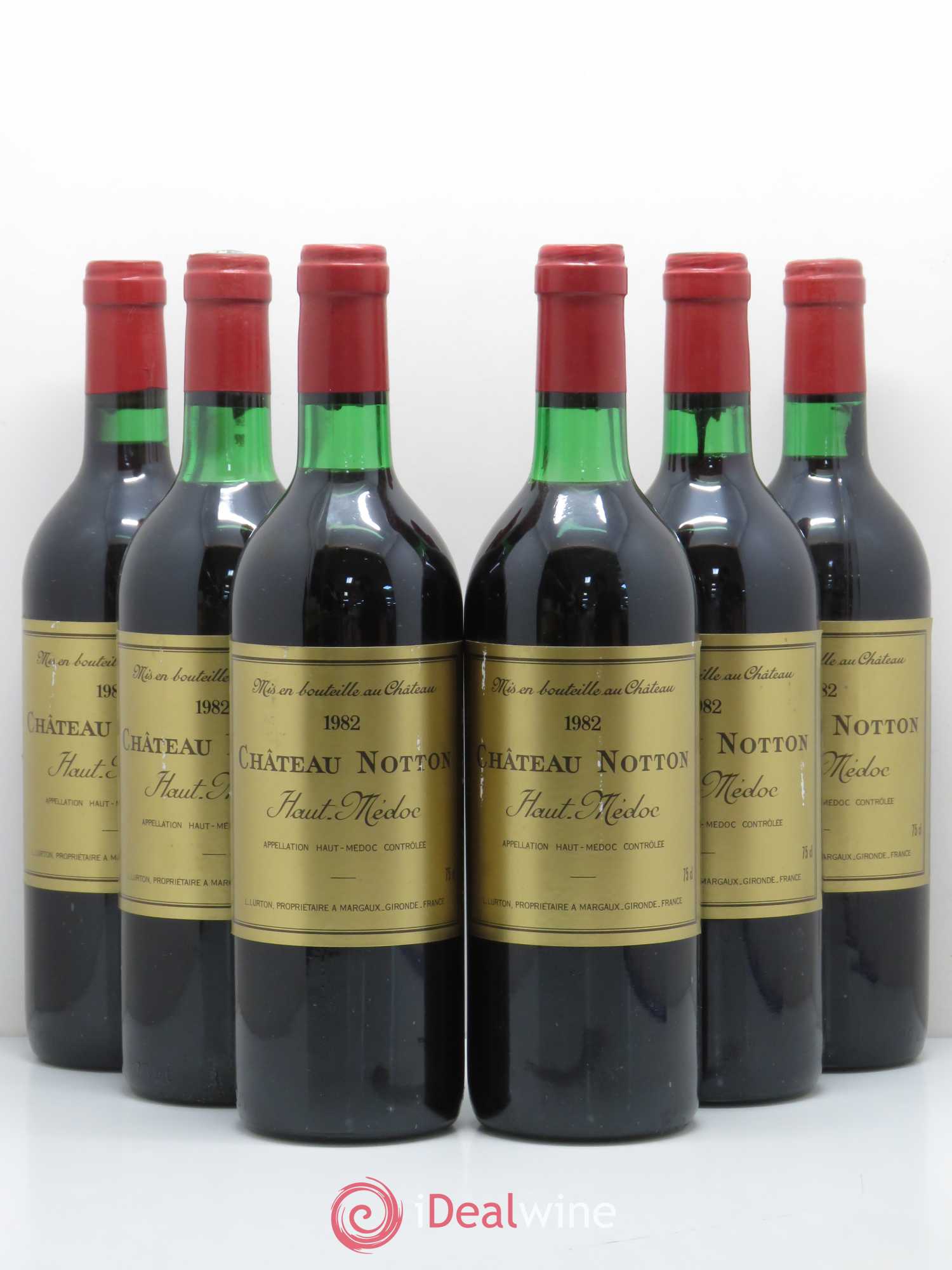 Bordeaux Château Notton 1982 - Lot de 6 bouteilles - 0