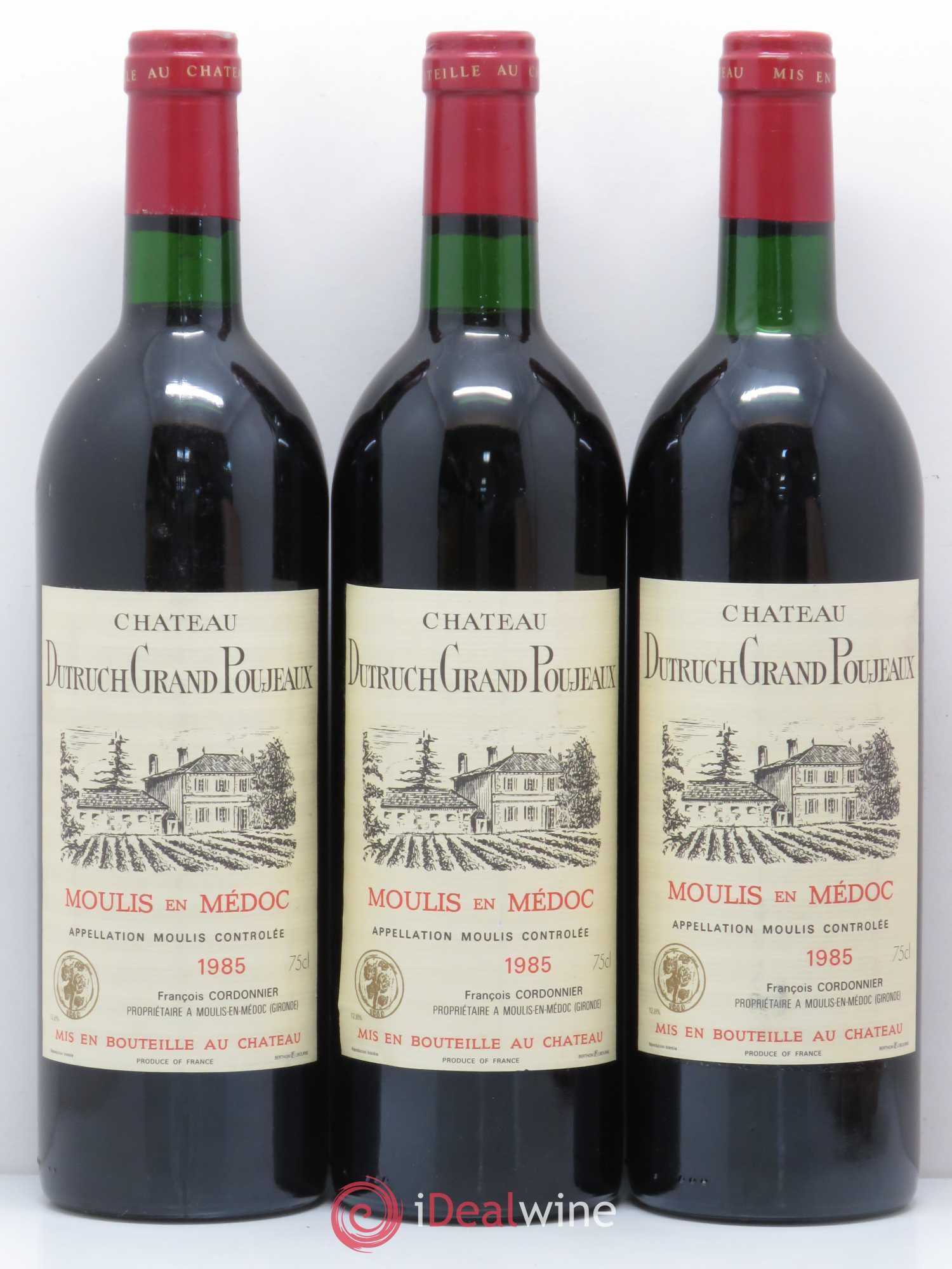 Château Dutruch Grand Poujeaux Cru Bourgeois 1985 - Lot de 6 bouteilles - 2