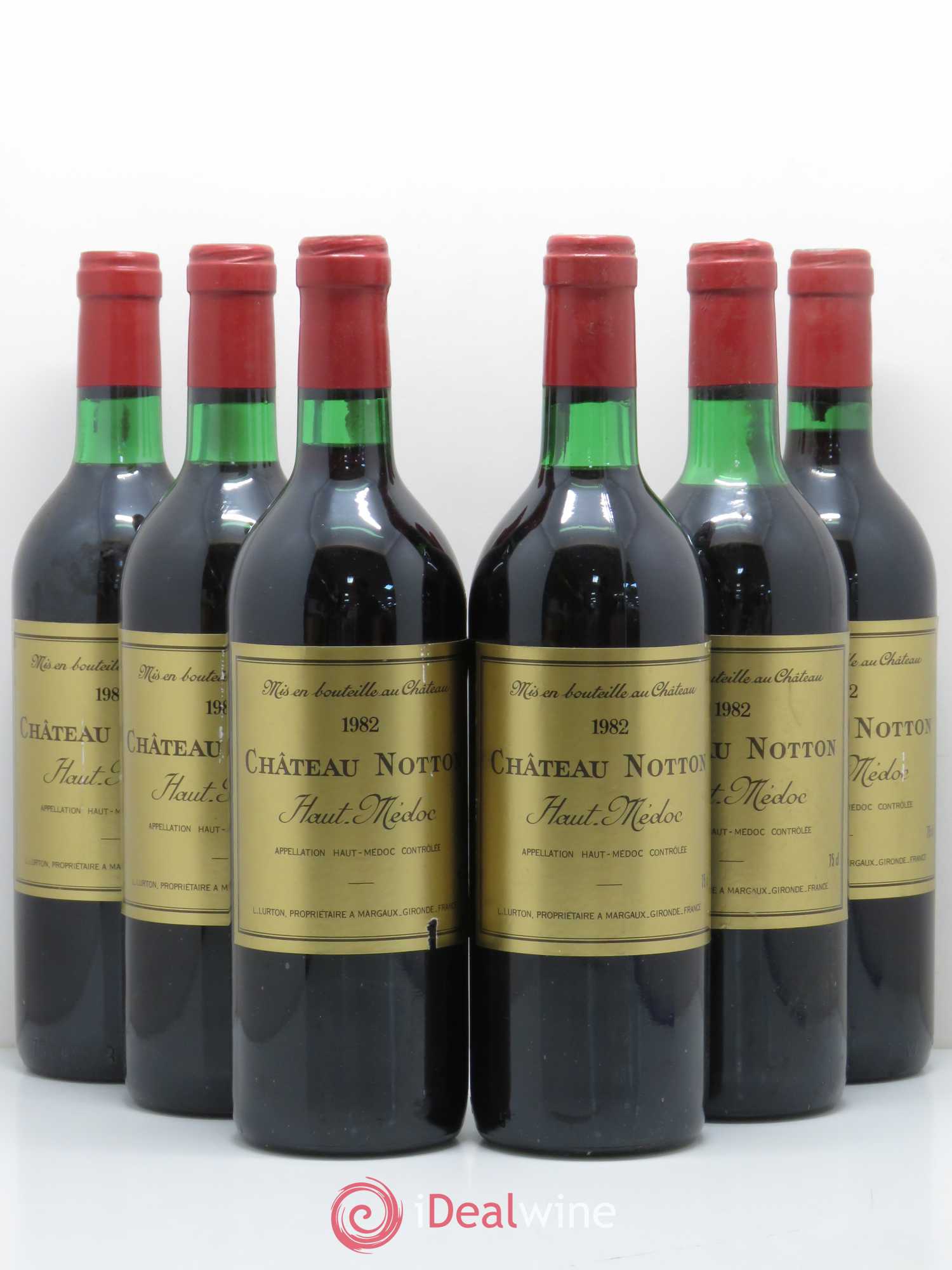 Bordeaux Château Notton 1982 - Lot de 6 bouteilles - 0