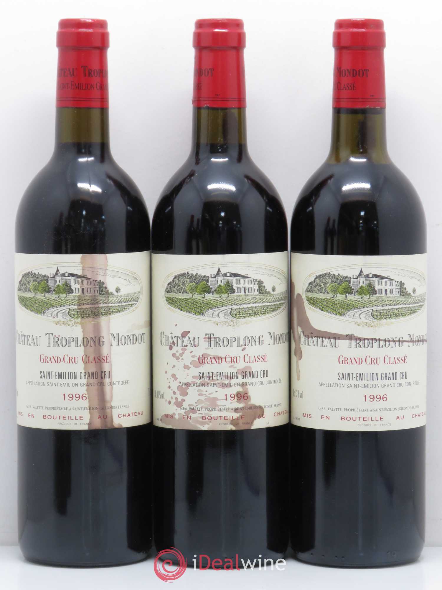 Château Troplong Mondot 1er Grand Cru Classé B 1996 - Lot de 12 bouteilles - 2