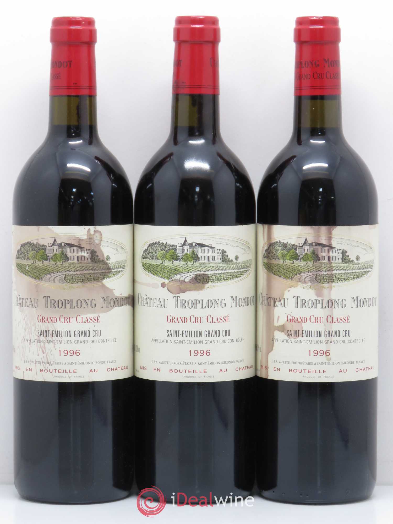 Château Troplong Mondot 1er Grand Cru Classé B 1996 - Lot de 12 bouteilles - 3