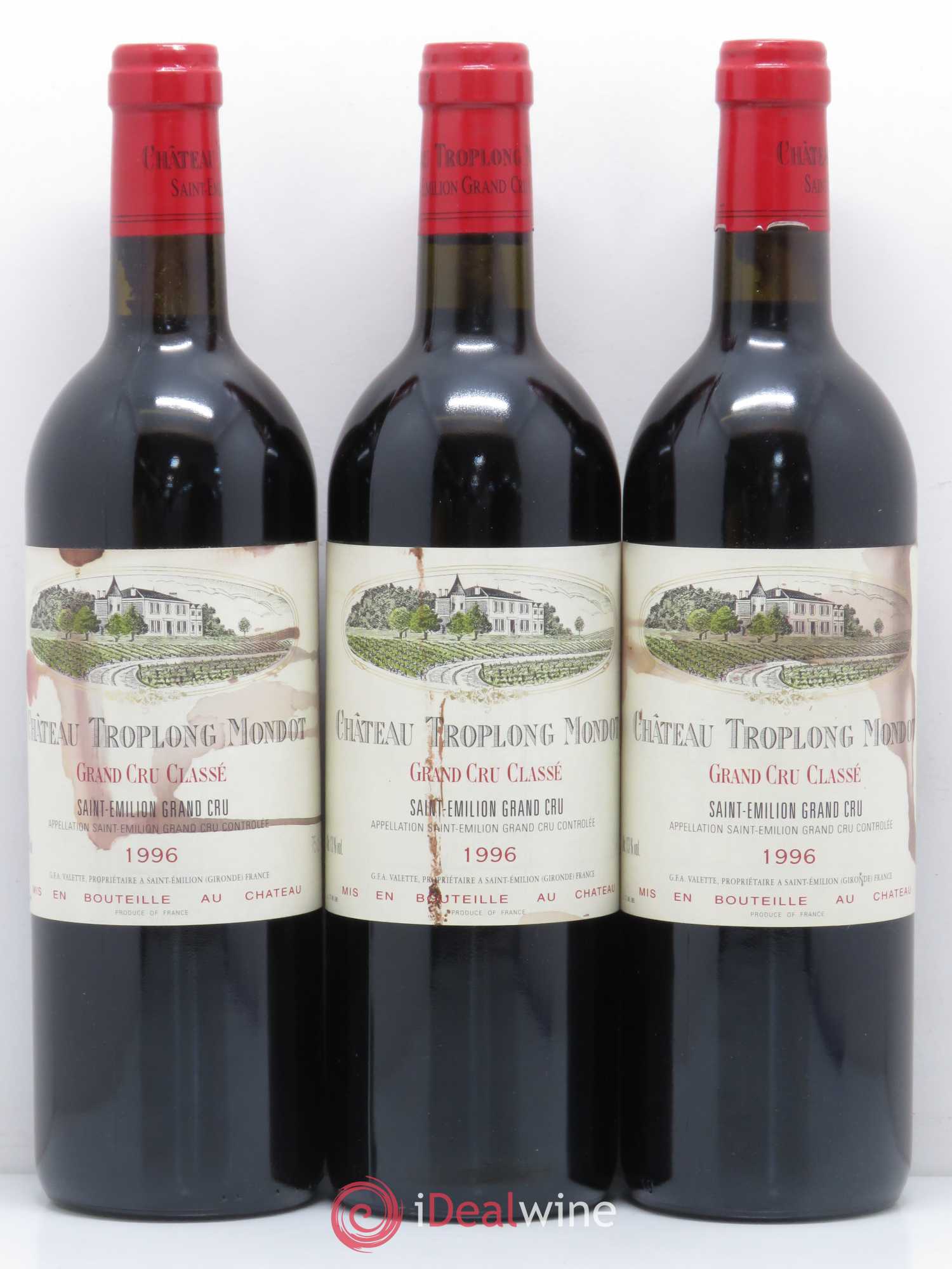 Château Troplong Mondot 1er Grand Cru Classé B 1996 - Lot de 12 bouteilles - 4