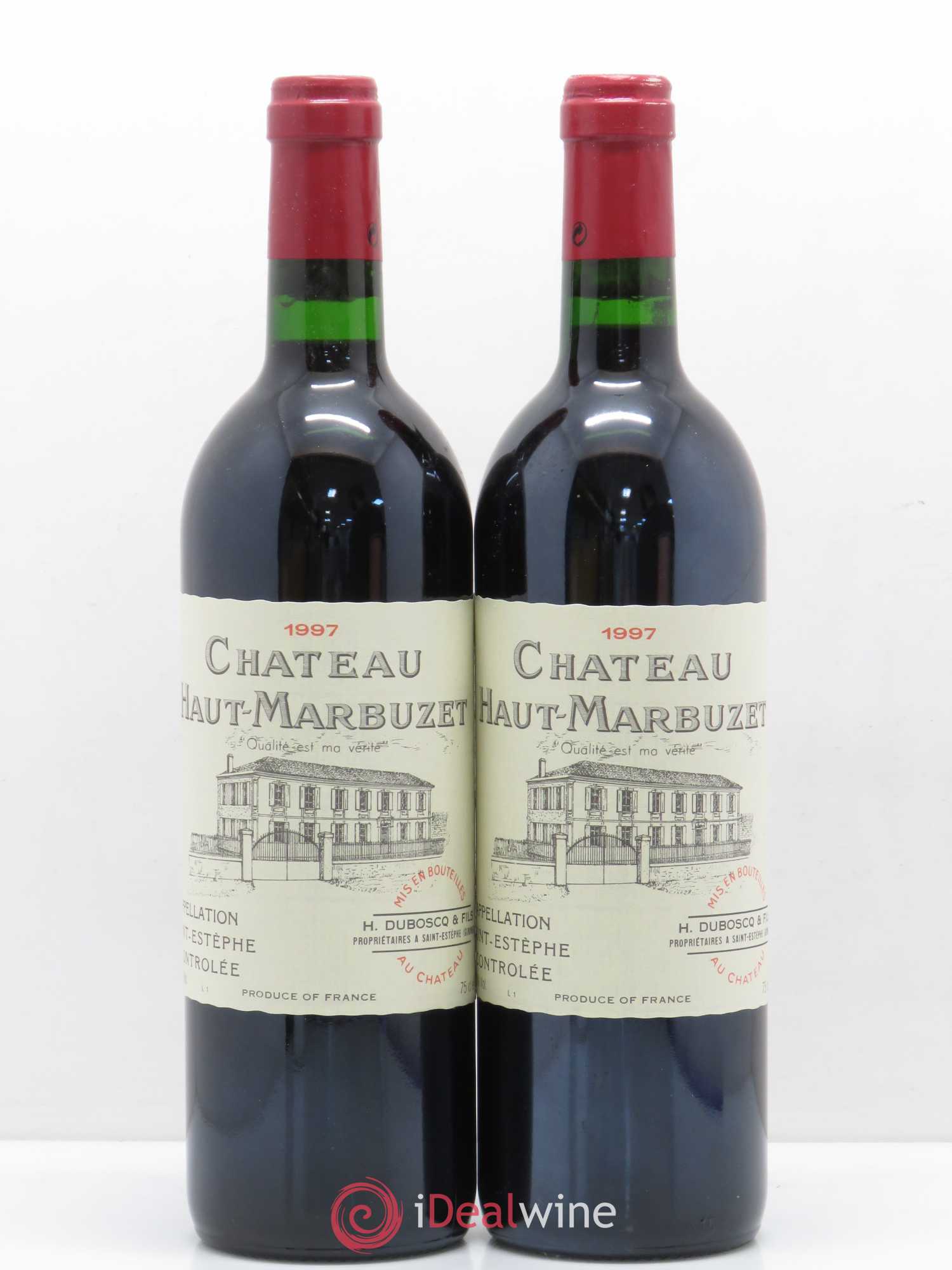 Château Haut Marbuzet 1997 - Lot de 2 bouteilles - 0