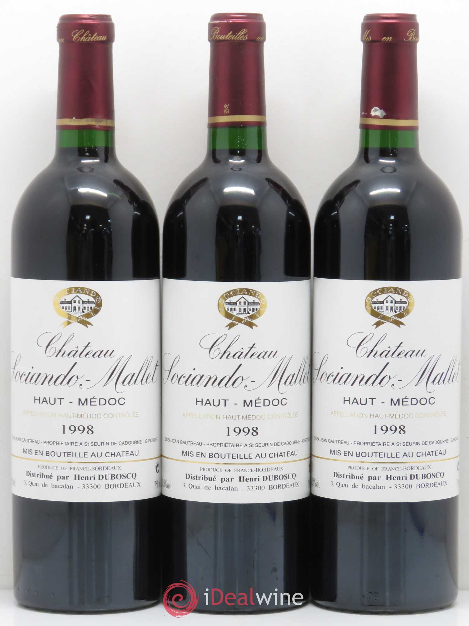 Château Sociando Mallet 1998 - Lot de 12 bouteilles - 3