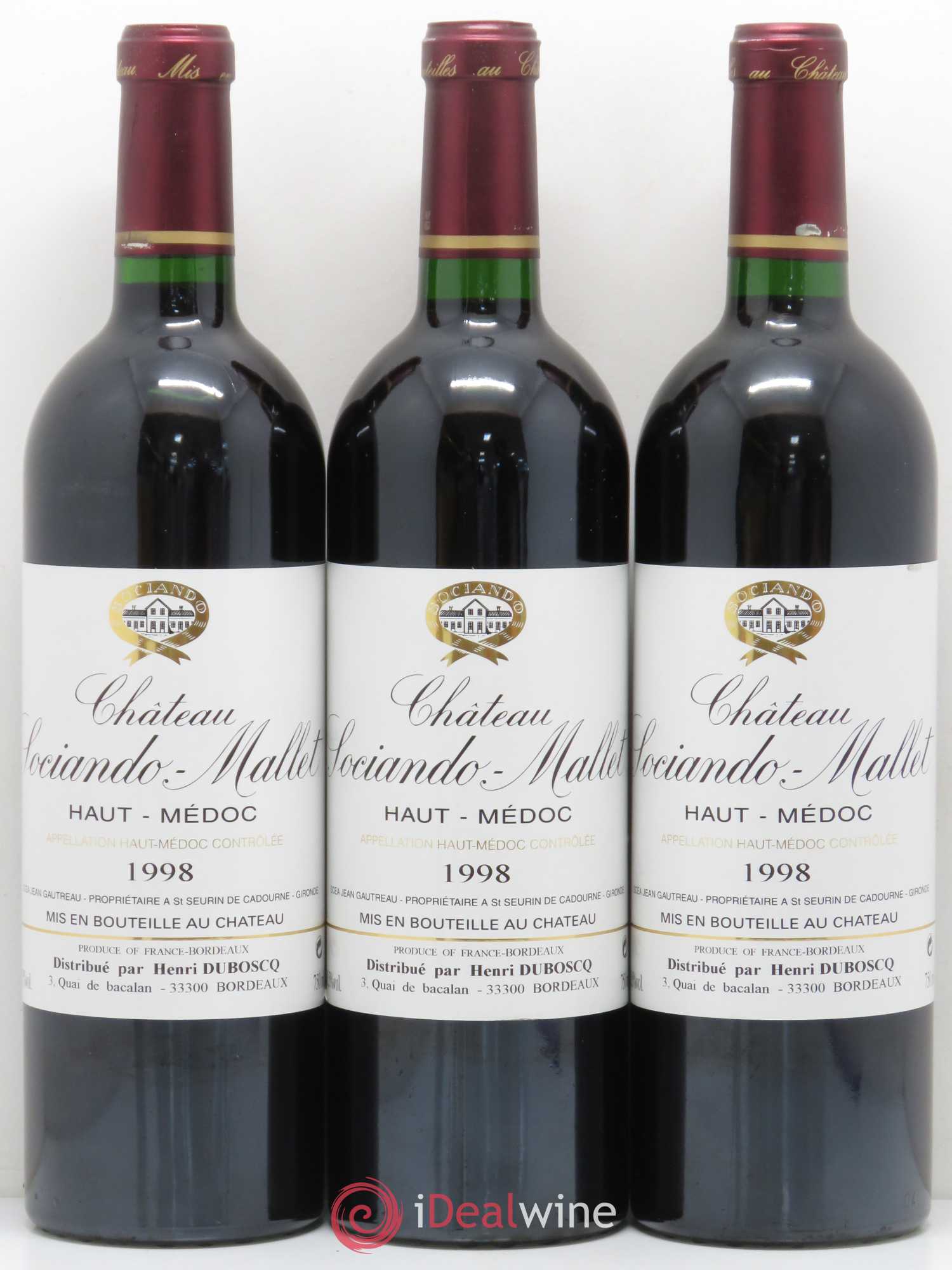 Château Sociando Mallet 1998 - Lot de 12 bouteilles - 4