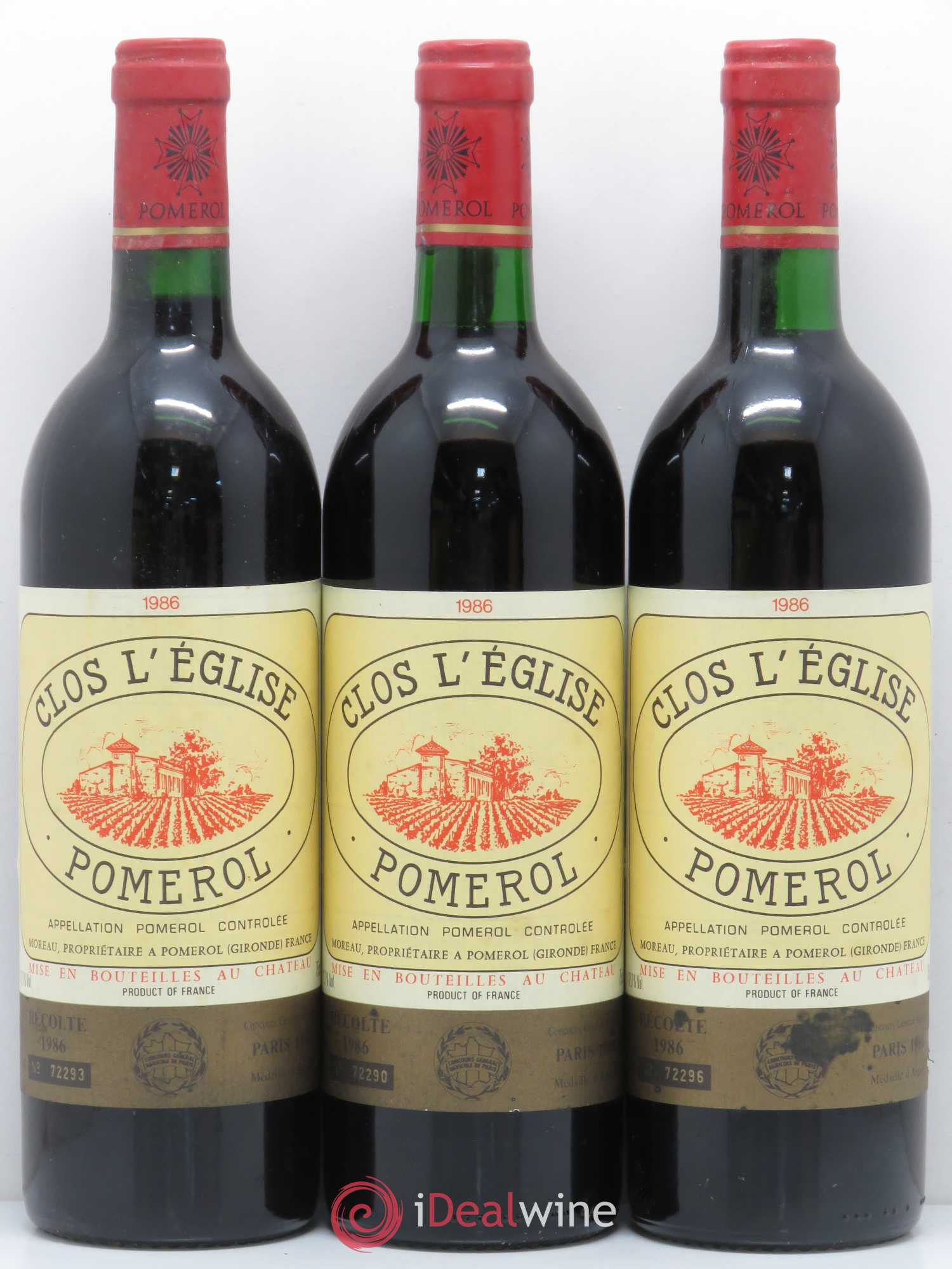 Clos l'Eglise 1986 - Lot de 3 bouteilles - 0