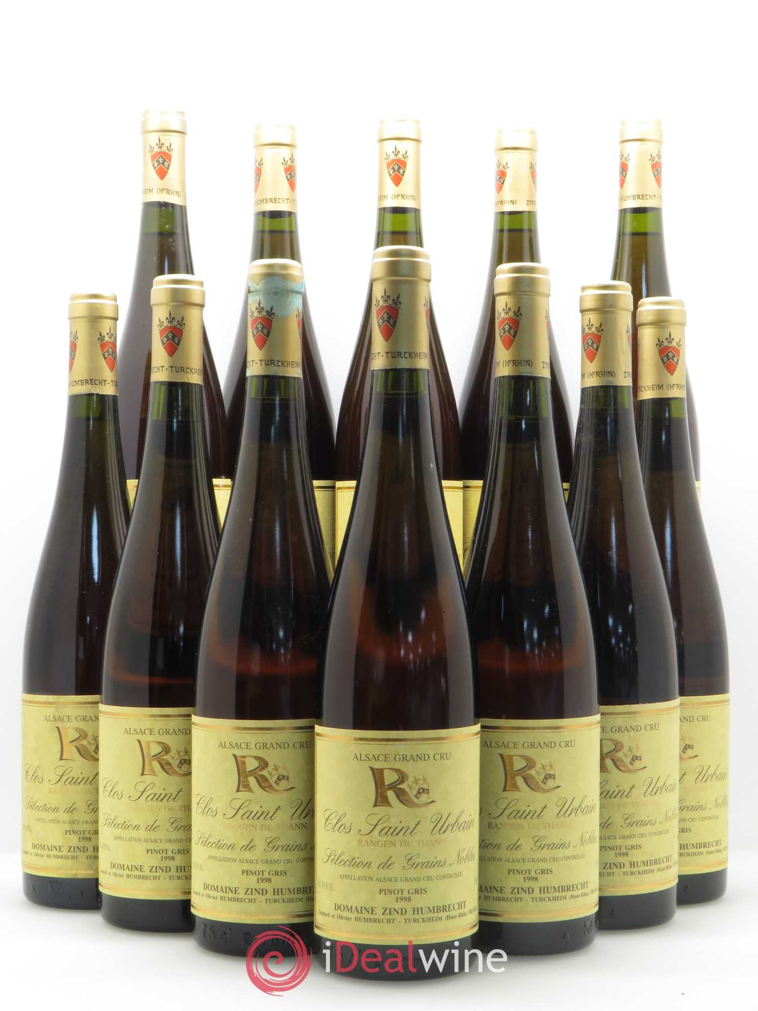 Pinot Gris (Tokay) Sélection de Grains Nobles Clos Saint Urbain Zind Humbrecht 1998 - Lotto di 12 bottiglie - 0