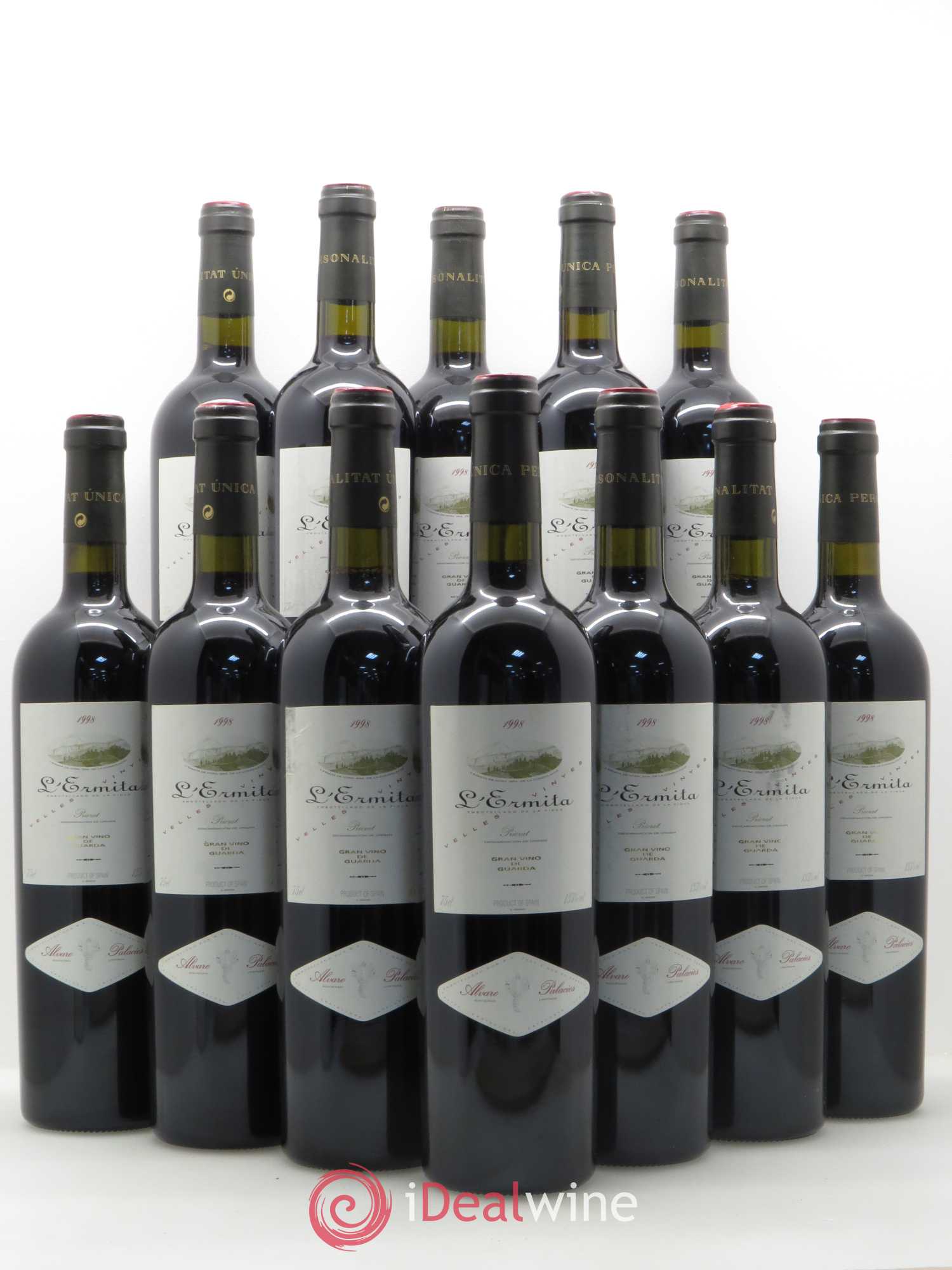 Priorat DOCa Alvaro Palacios L'Ermita 1998 - Lot de 12 bouteilles - 0