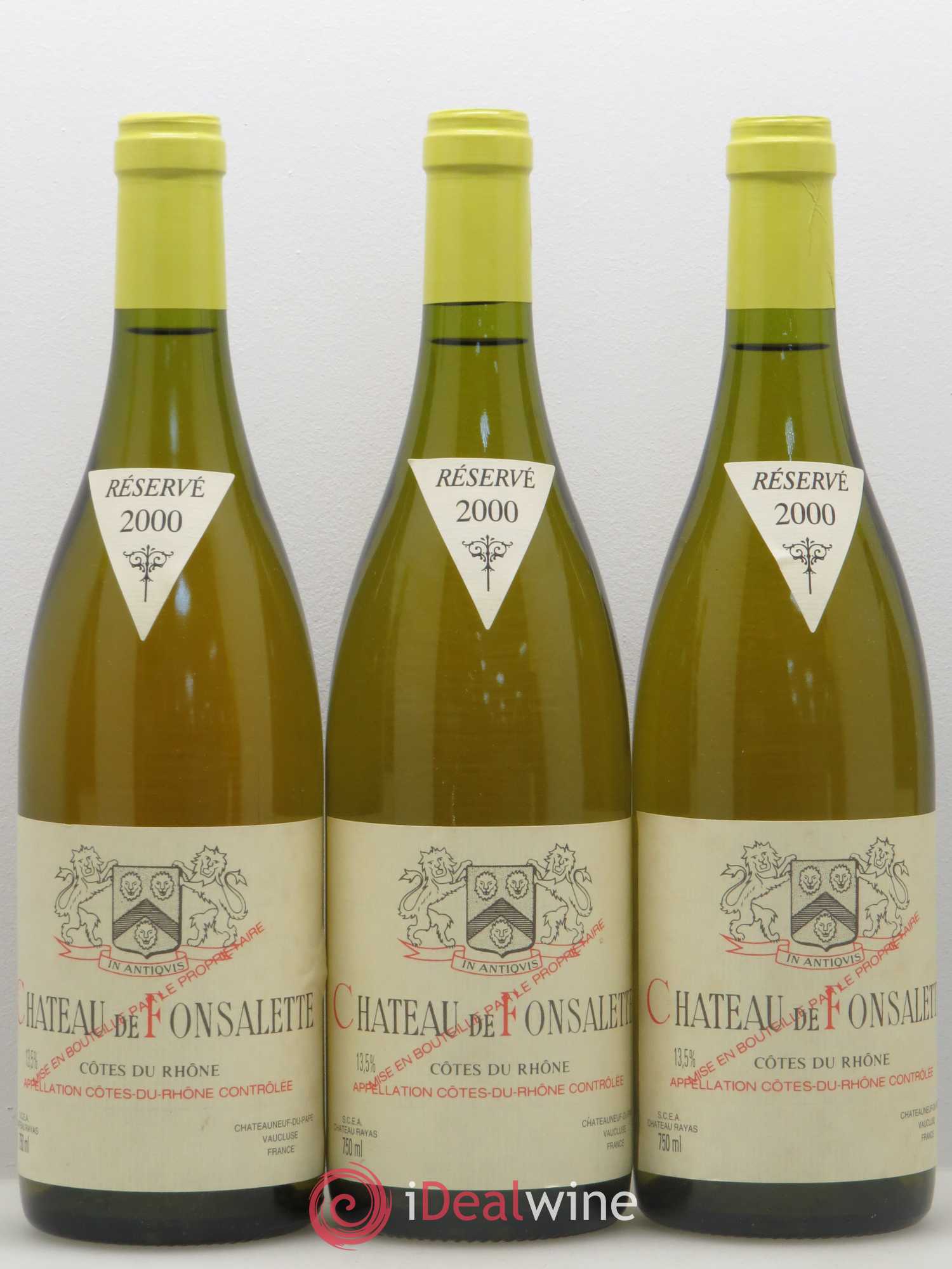 Côtes-du-Rhône Château de Fonsalette Emmanuel Reynaud 2000 - Lot de 6 bouteilles - 2