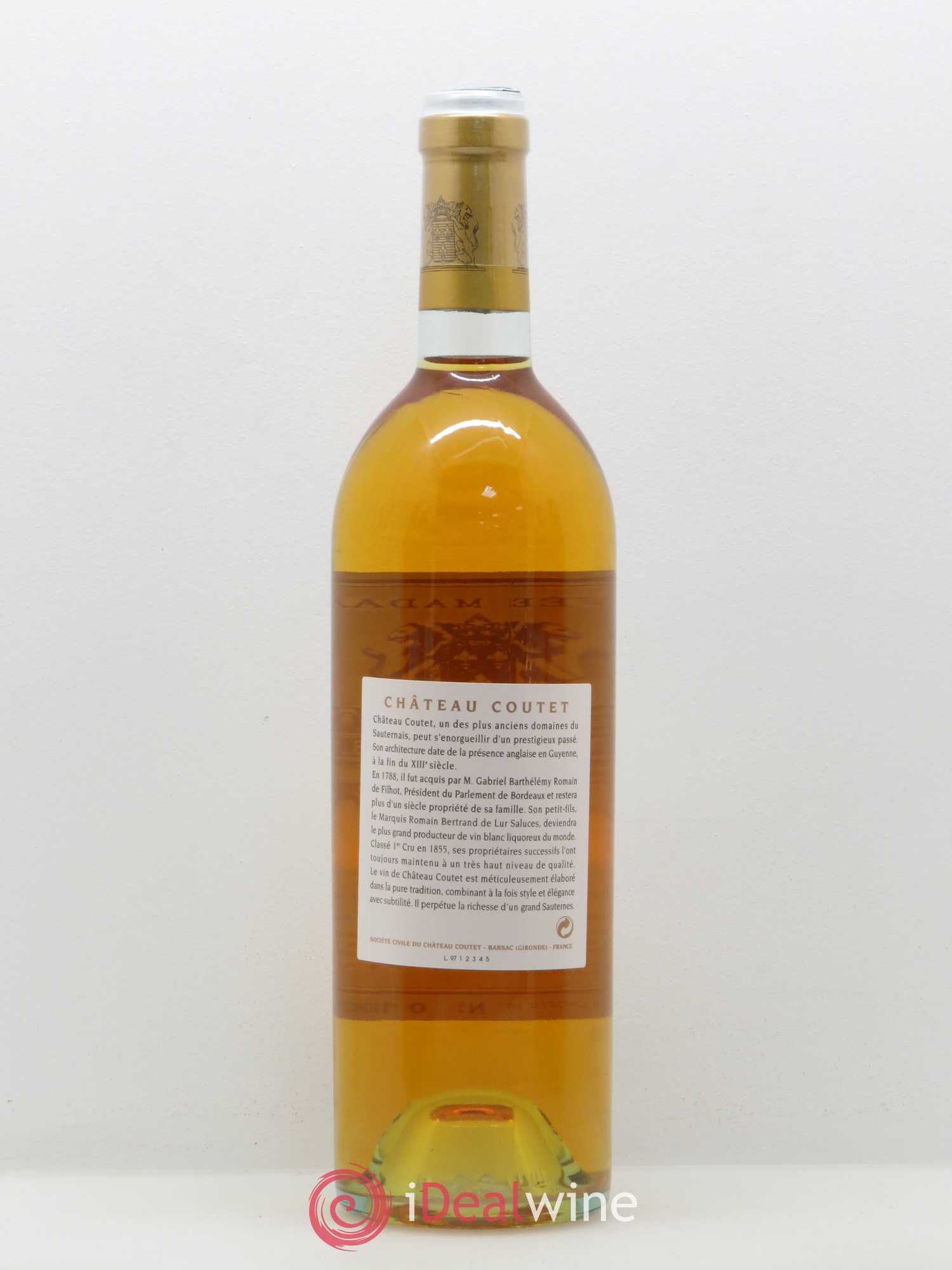 Château Coutet - Cuvée Madame 1er Grand Cru Classé 1986 - Lotto di 1 bottiglia - 1