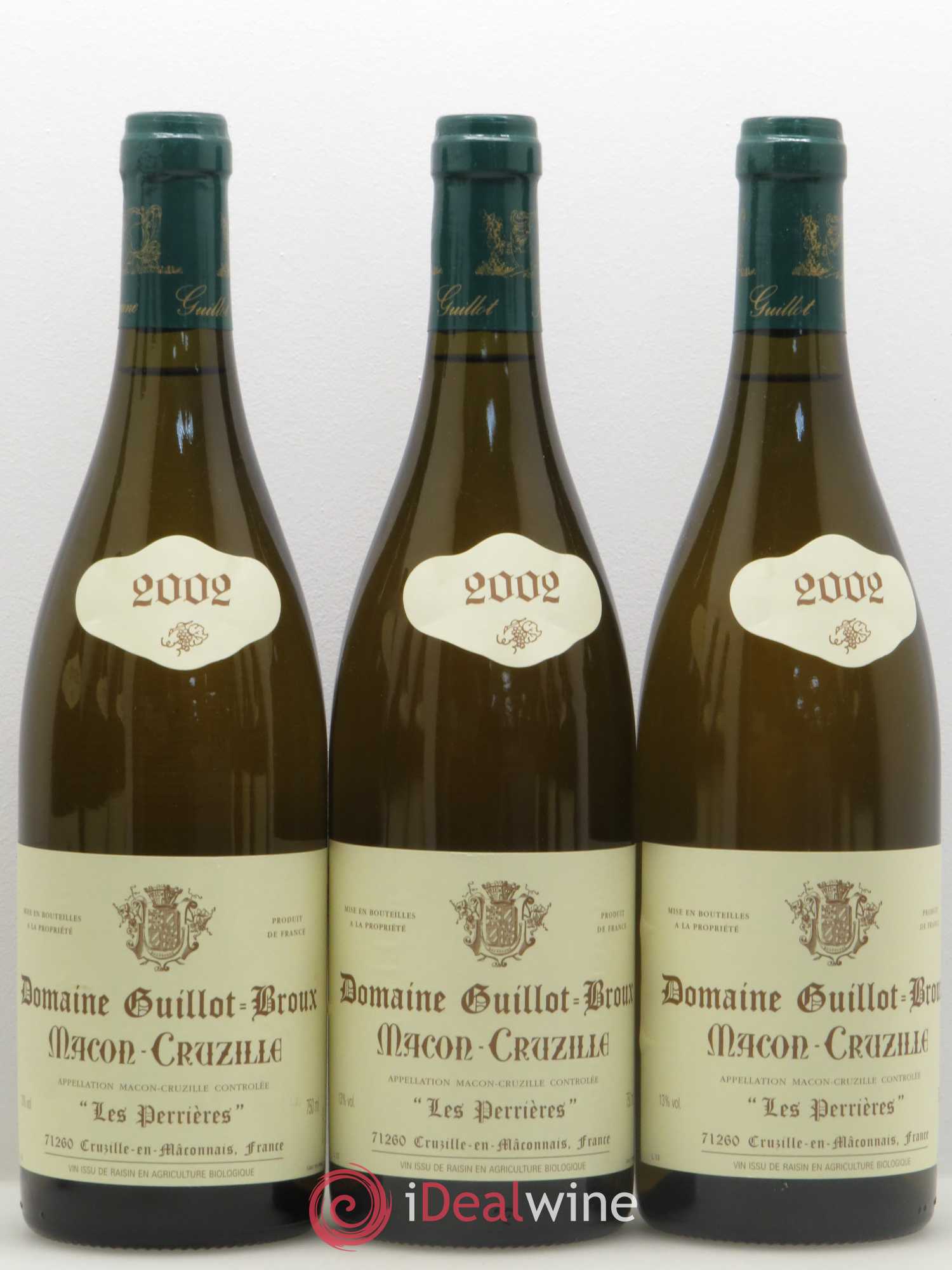 Mâcon Cruzilles Perrieres Guillot Broux 2002 - Posten von 12 Flaschen - 2