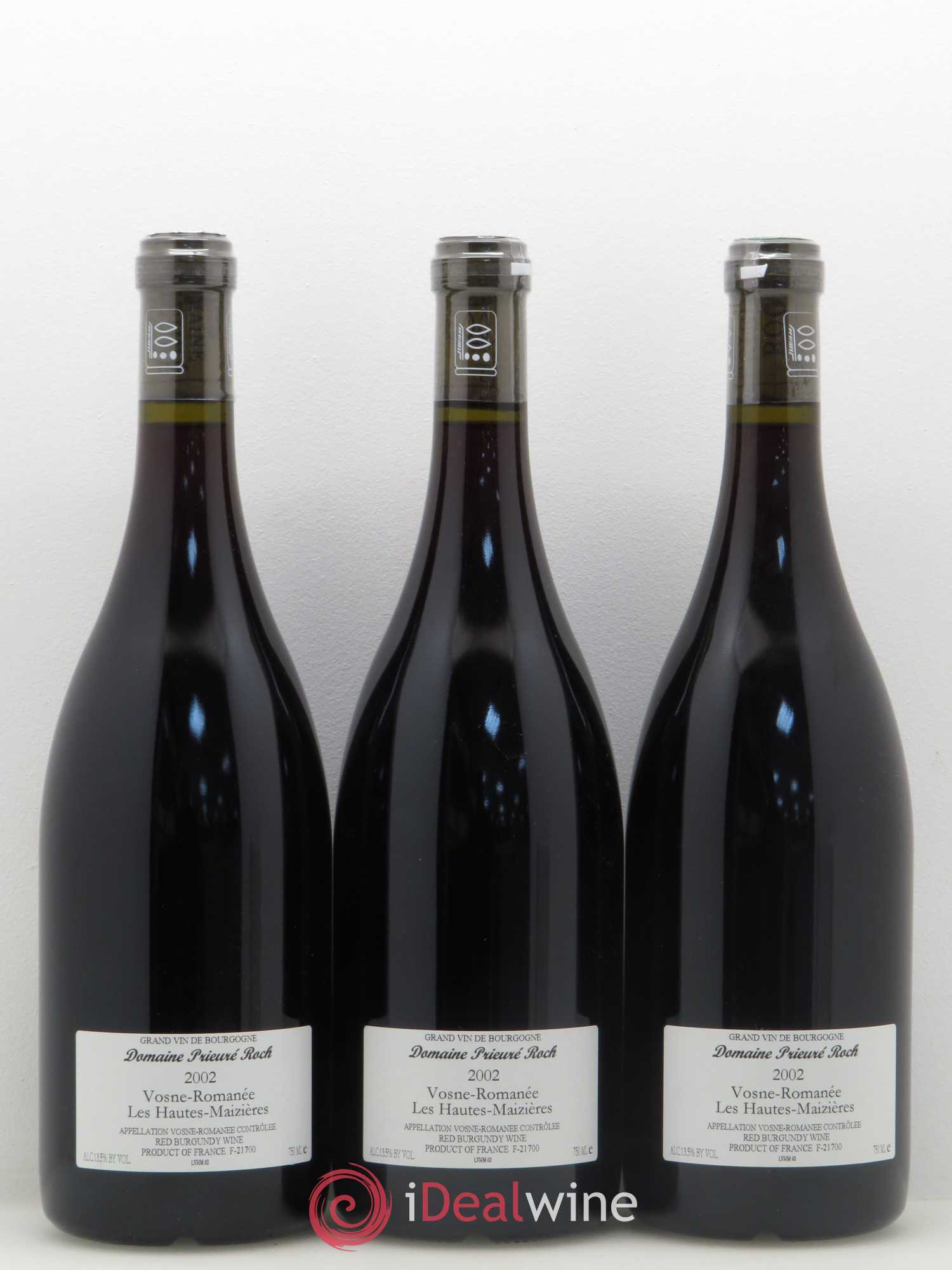 Vosne-Romanée Les Hautes Maizières Prieuré Roch 2002 - Lot de 3 bouteilles - 1